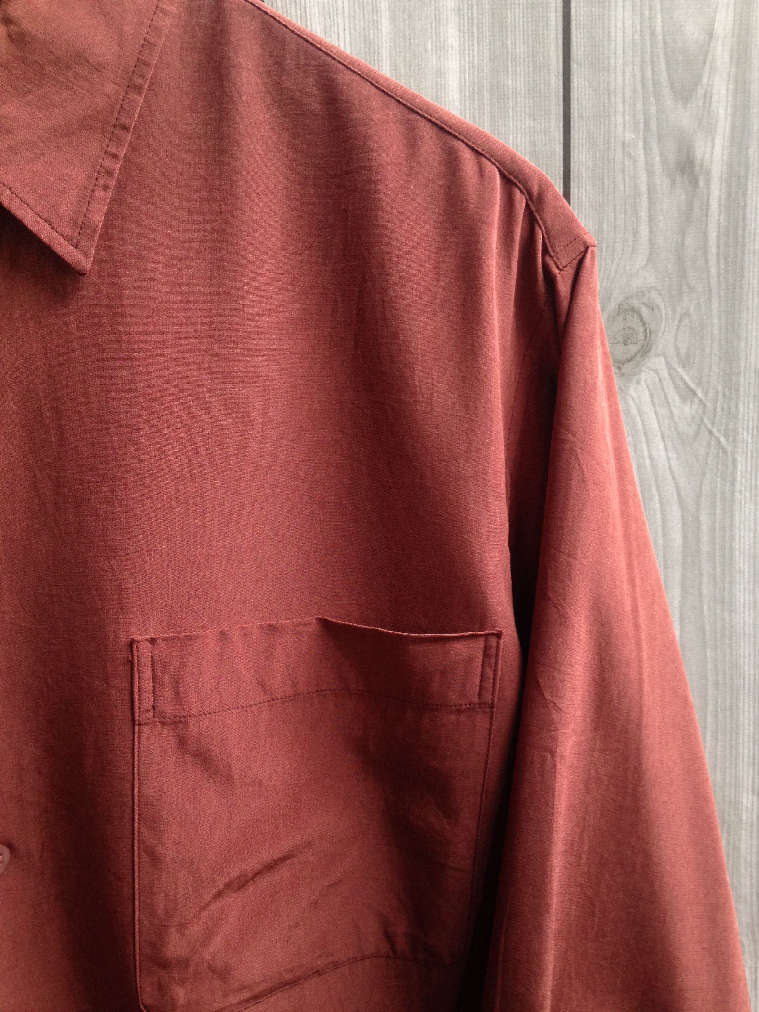 Designer × Other × Paco Rabanne Paco Rabanne Paris Maroon Shirt Size US L / EU 52-54 / 3 - 3 Thumbnail