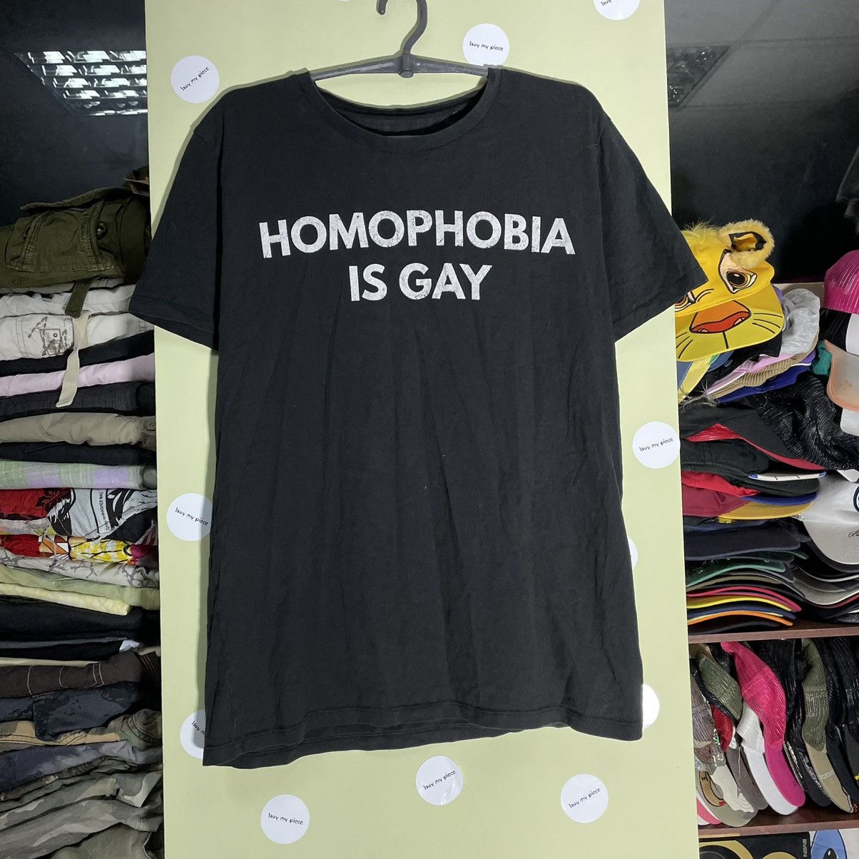 Vintage Y2K Homophobia Is Gay Graphic Tee Streetwear Punk Black L Size US L / EU 52-54 / 3 - 1 Thumbnail