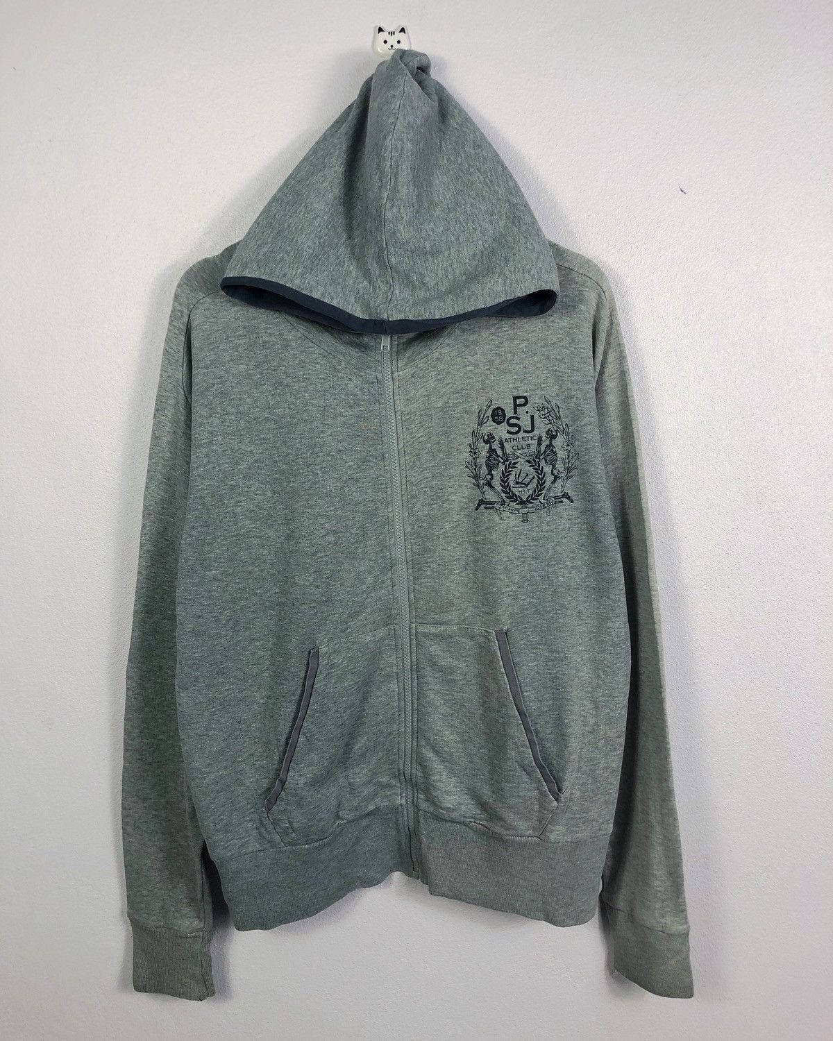 image of Paul Smith Jeans Hoodie Sweatshirt in Grey, Men's (Size Large)