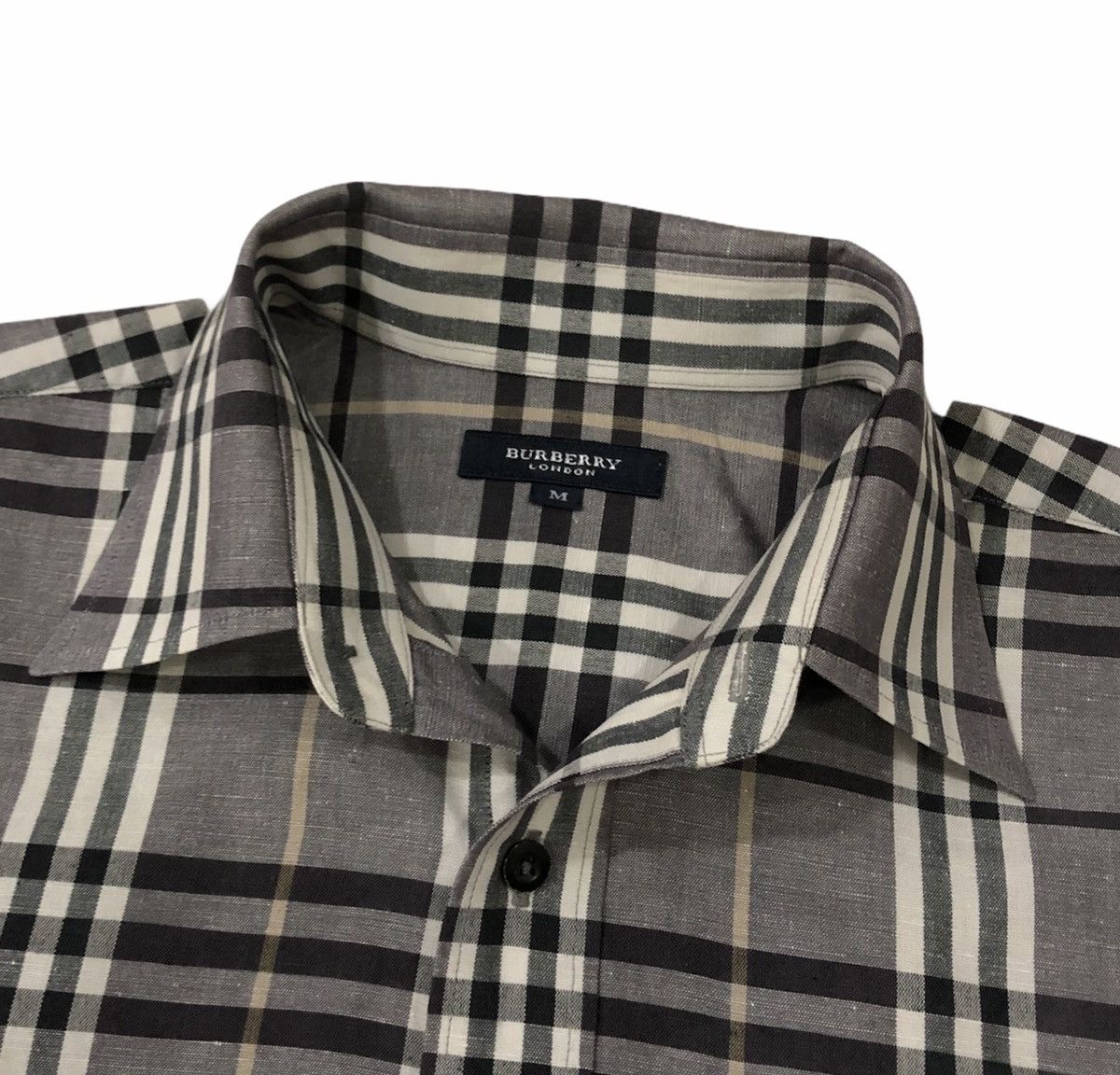 Burberry Authentic Burberry Novacheck Linen Short Sleeves Shirt Size US M / EU 48-50 / 2 - 9 Thumbnail