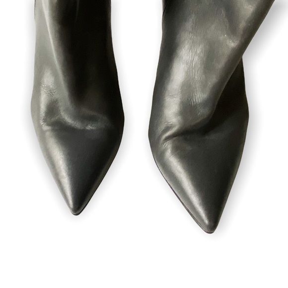 Gianvito Rossi Gianvito Rossi Stilo Gray Leather Ankle Boots, Size 37.5EU Size US 7.5 / IT 37.5 - 14 Thumbnail