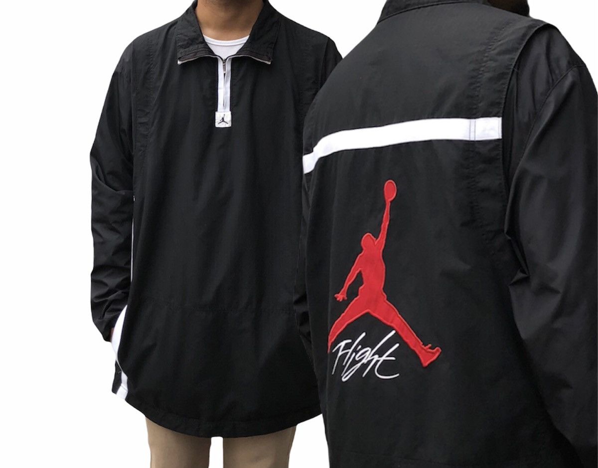 Jordan Brand Vintage Nike Air Jordan Flight Half Zip Jacket Size US XL / EU 56 / 4 - 2 Thumbnail