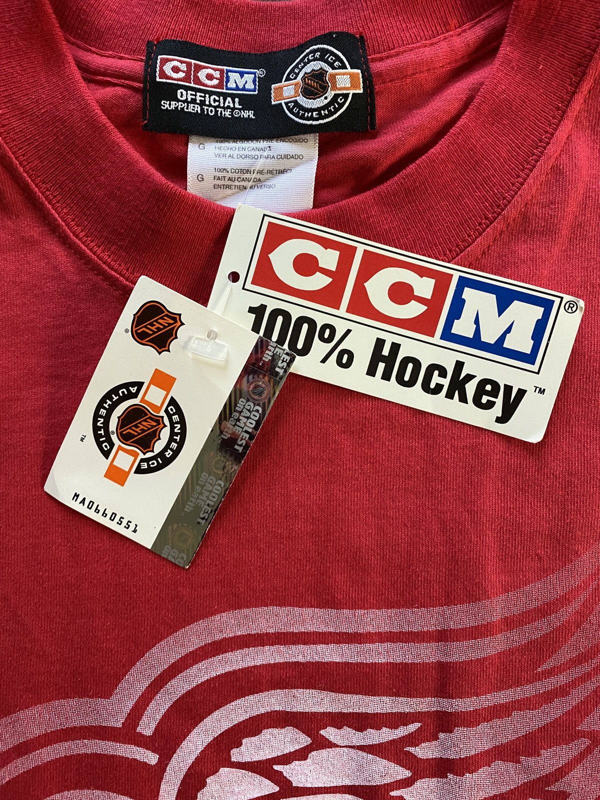 Ccm Vintage NWT Detroit Red Wings CCM New Tee Size US L / EU 52-54 / 3 - 10 Thumbnail
