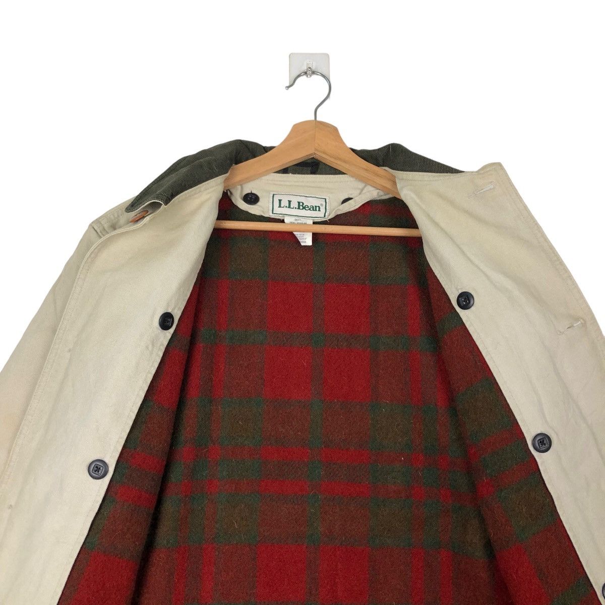 Japanese Brand VINTAGE DUCK CANVAS CHORE JACKET L.L.BEAN TARTAN BLANKET Size US M / EU 48-50 / 2 - 10 Thumbnail