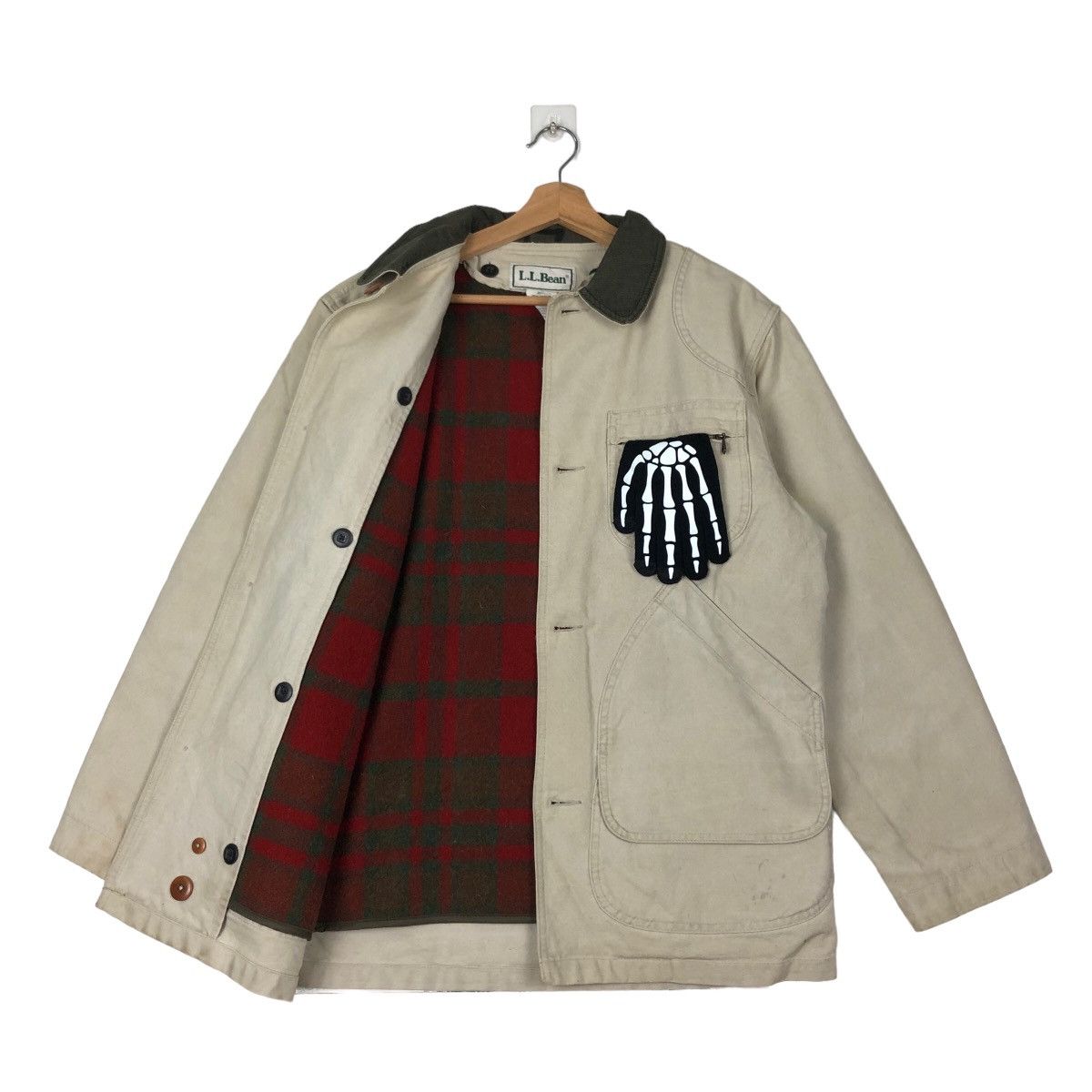 Japanese Brand VINTAGE DUCK CANVAS CHORE JACKET L.L.BEAN TARTAN BLANKET Size US M / EU 48-50 / 2 - 7 Thumbnail