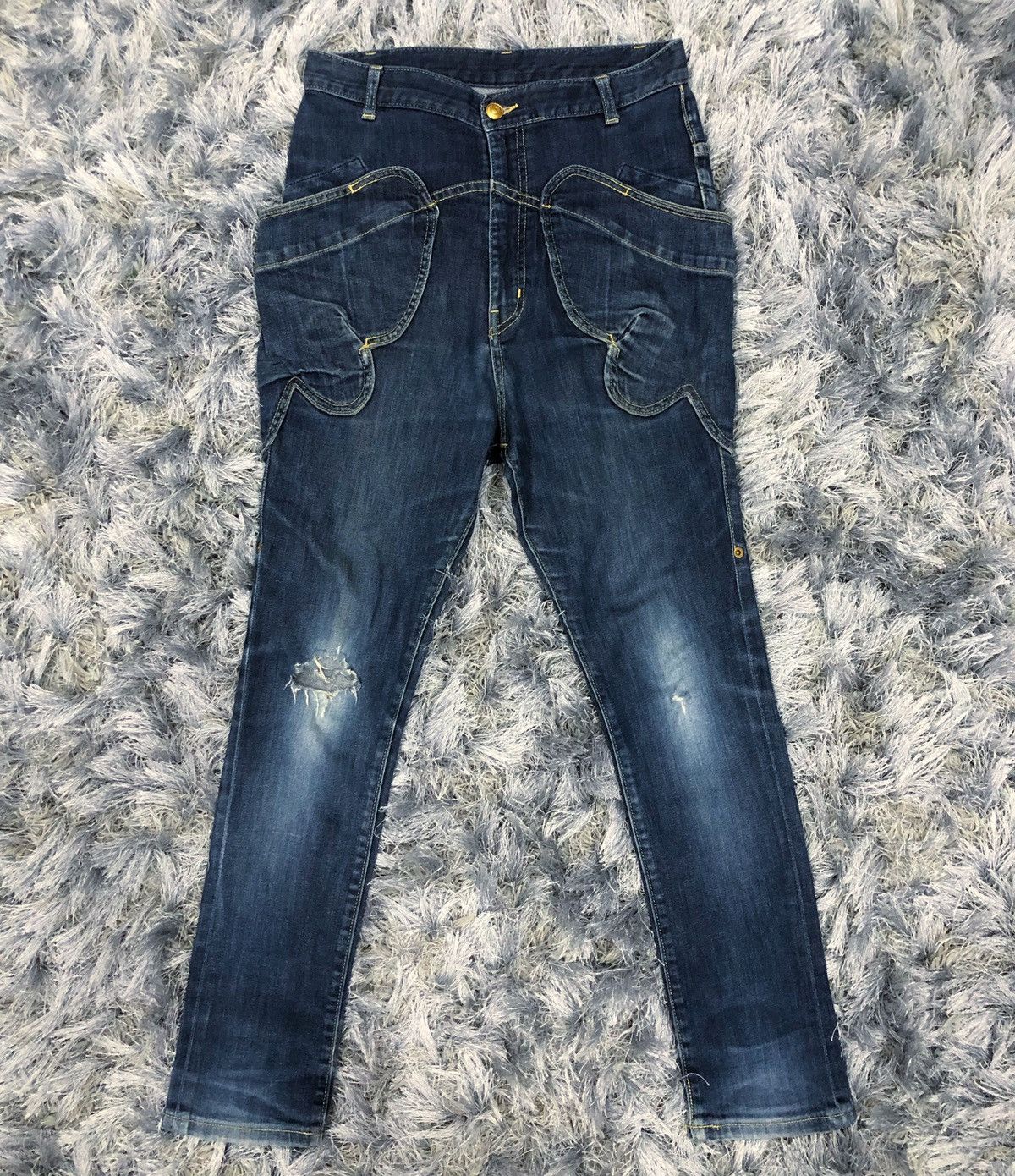 Vintage Mercibeaucoup Issey Miyake Indigo Dye Denim Jeans