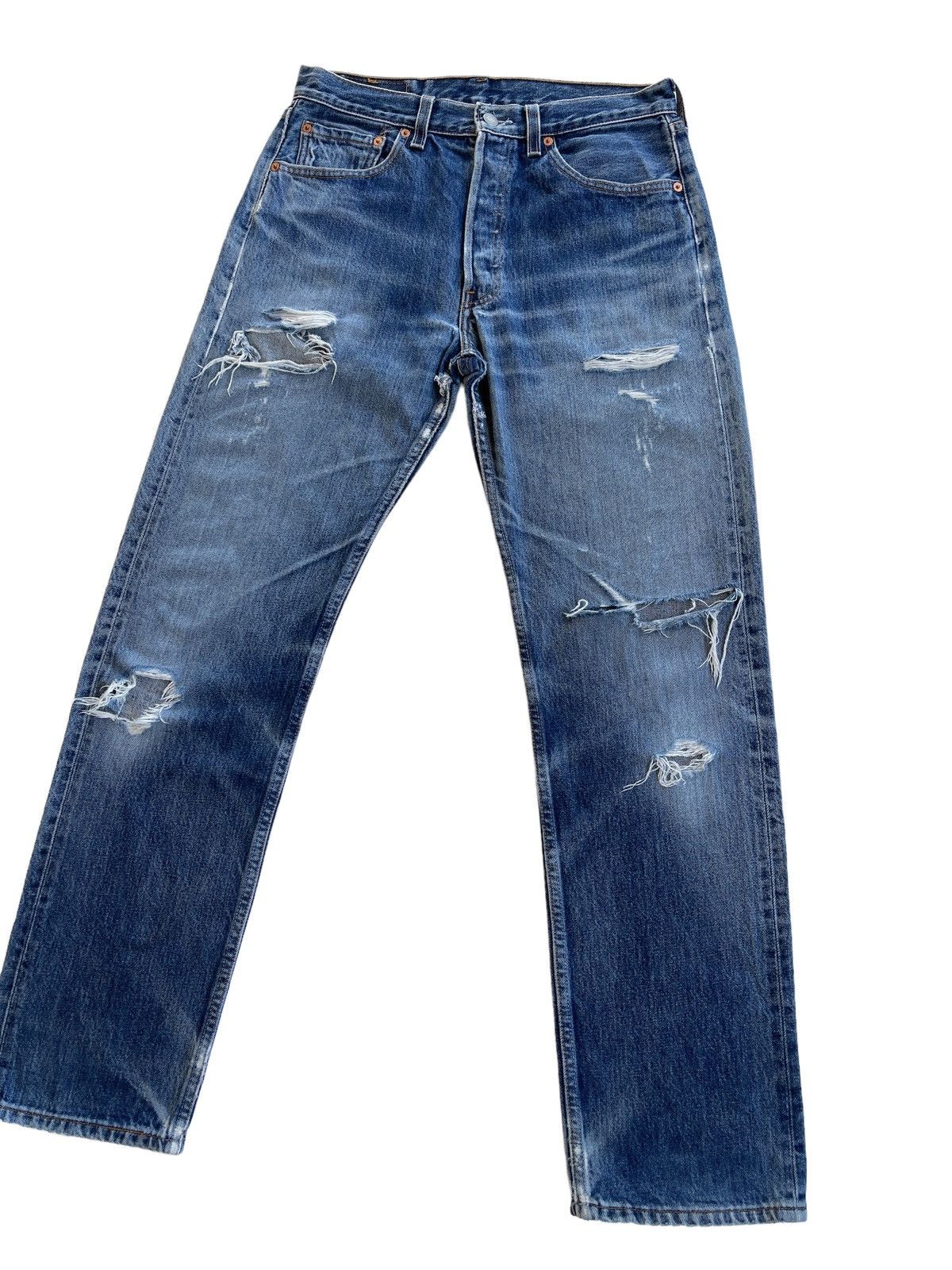 Levi's Vintage Clothing Vintage Levis Single R stamp 553 Distressed Denim Size US 31 - 3 Thumbnail