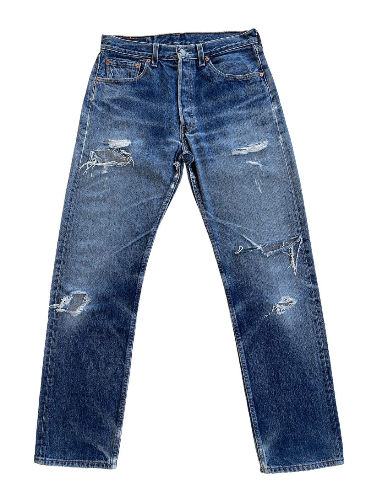 Levi's Vintage Clothing Vintage Levis Single R stamp 553 Distressed Denim Size US 31 - 1 Thumbnail