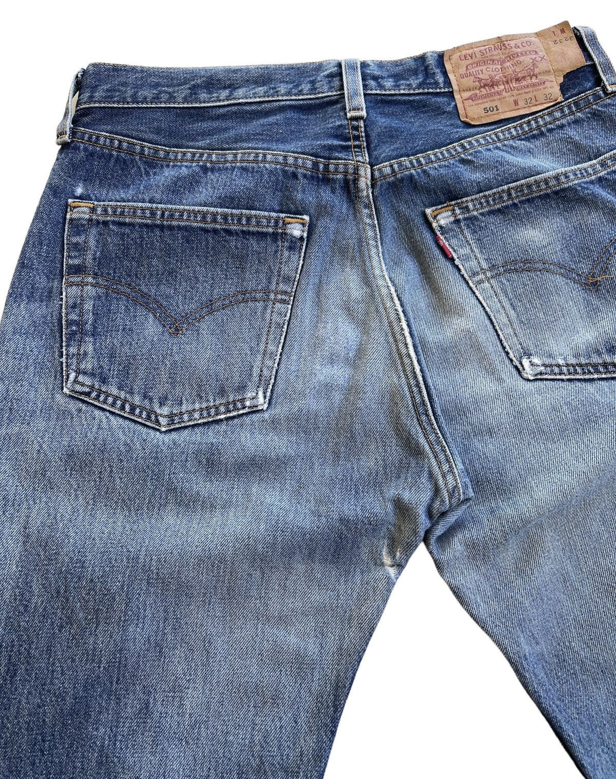 Levi's Vintage Clothing Vintage Levis Single R stamp 553 Distressed Denim Size US 31 - 7 Thumbnail