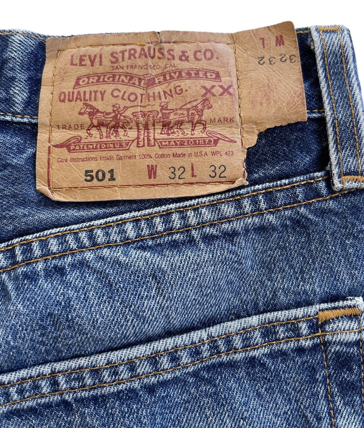 Levi's Vintage Clothing Vintage Levis Single R stamp 553 Distressed Denim Size US 31 - 11 Thumbnail
