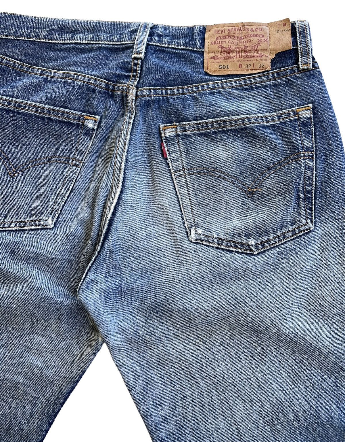 Levi's Vintage Clothing Vintage Levis Single R stamp 553 Distressed Denim Size US 31 - 8 Thumbnail