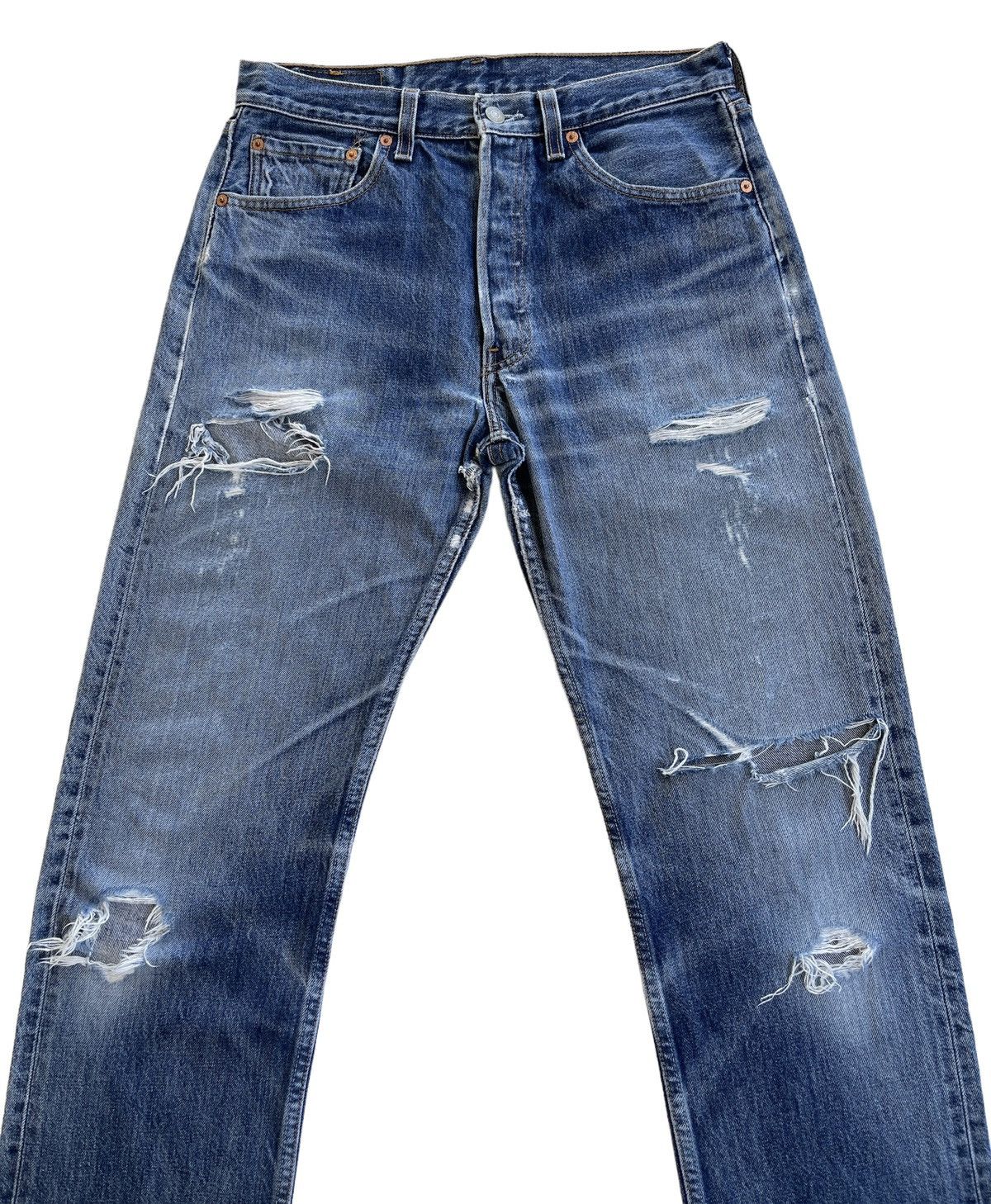 Levi's Vintage Clothing Vintage Levis Single R stamp 553 Distressed Denim Size US 31 - 5 Thumbnail