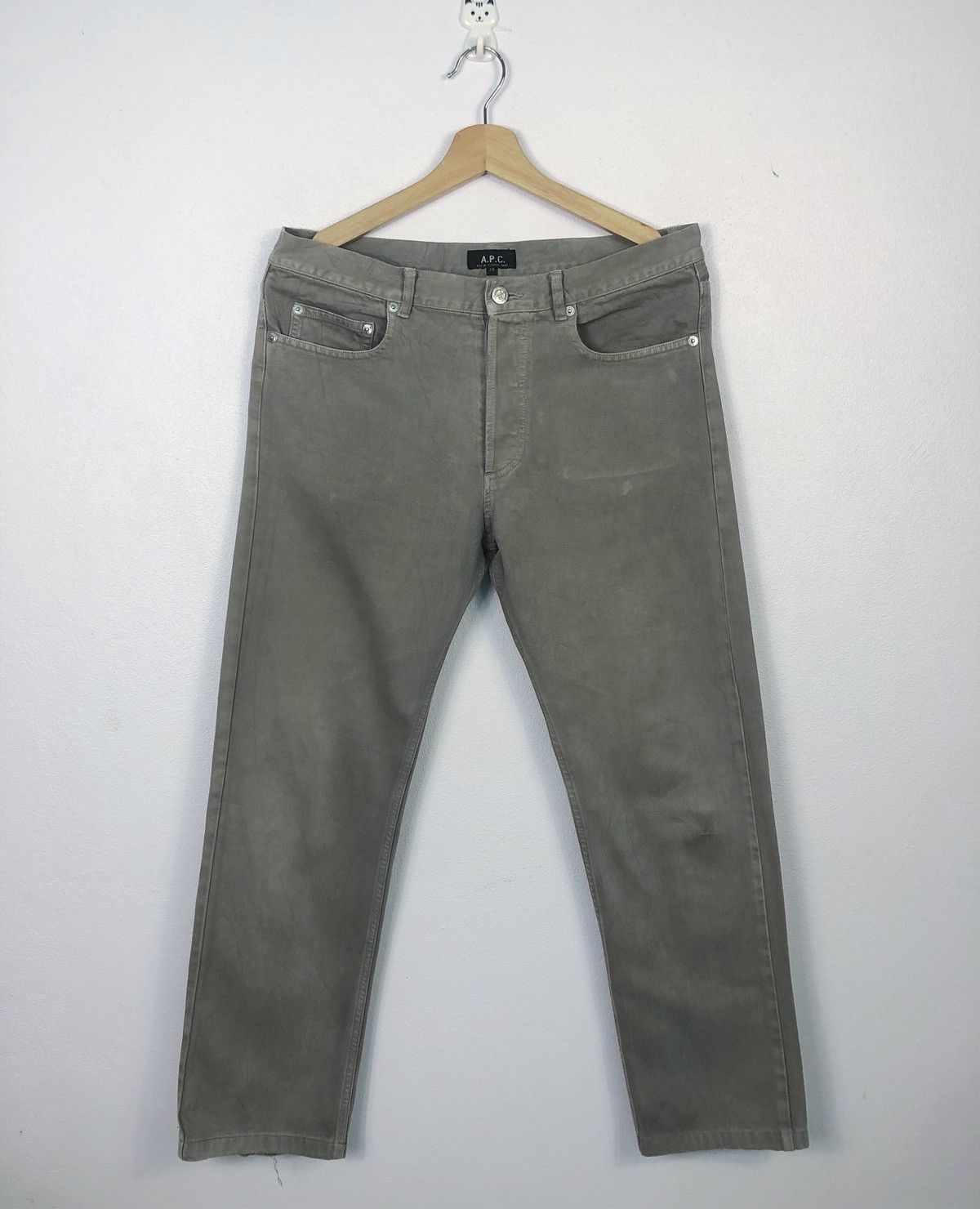image of A P C x Vintage Pants in Grey, Men's (Size 29)