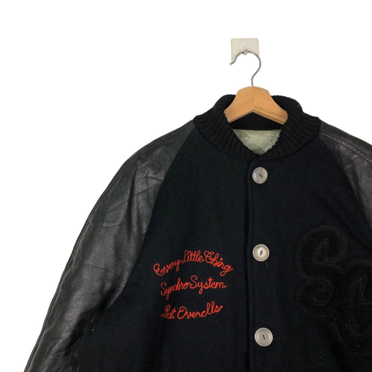Vintage VINTAGE VARSITY JACKET SPANISHCURVES LEATHER HANDLING SPELL Size US L / EU 52-54 / 3 - 6 Thumbnail