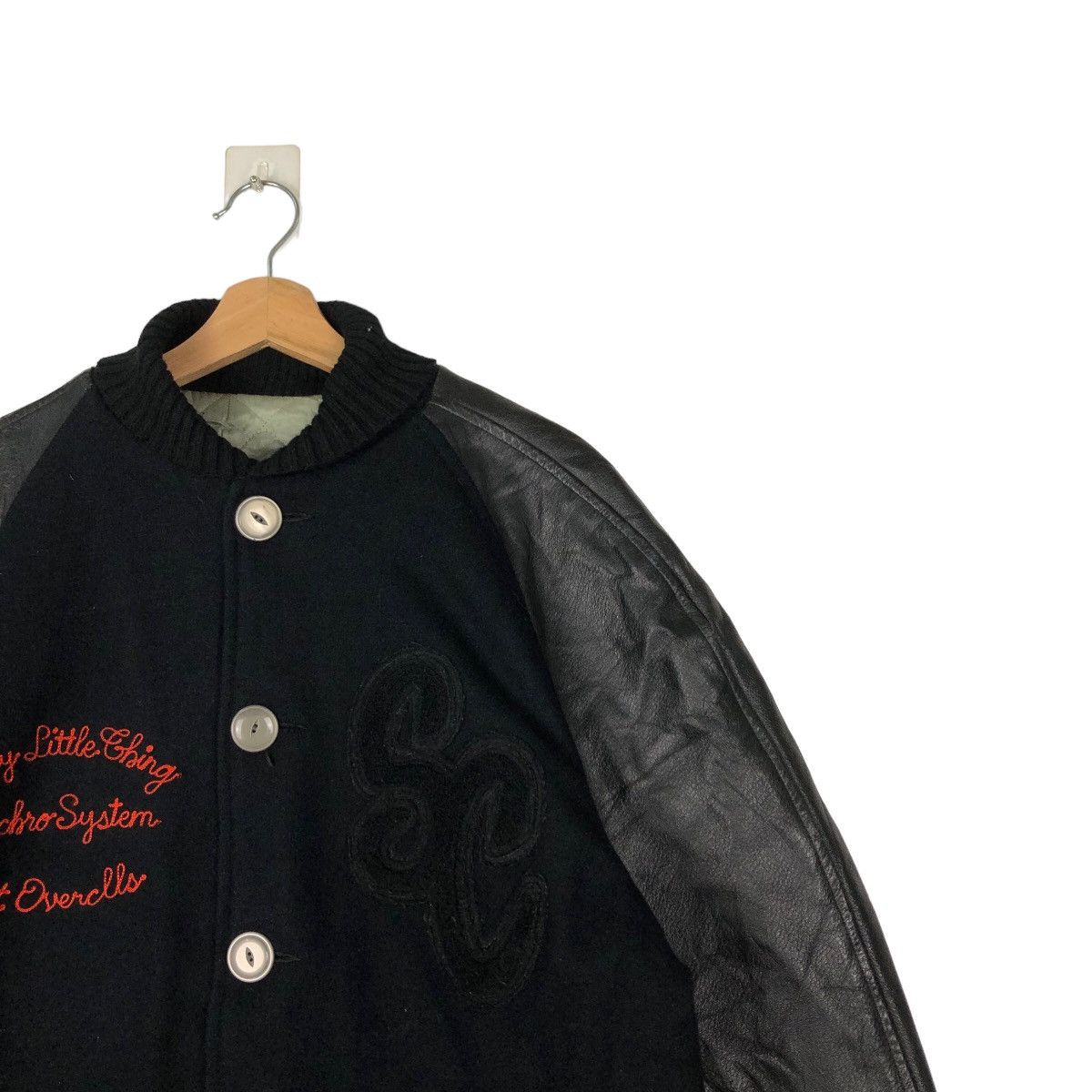 Vintage VINTAGE VARSITY JACKET SPANISHCURVES LEATHER HANDLING SPELL Size US L / EU 52-54 / 3 - 5 Thumbnail