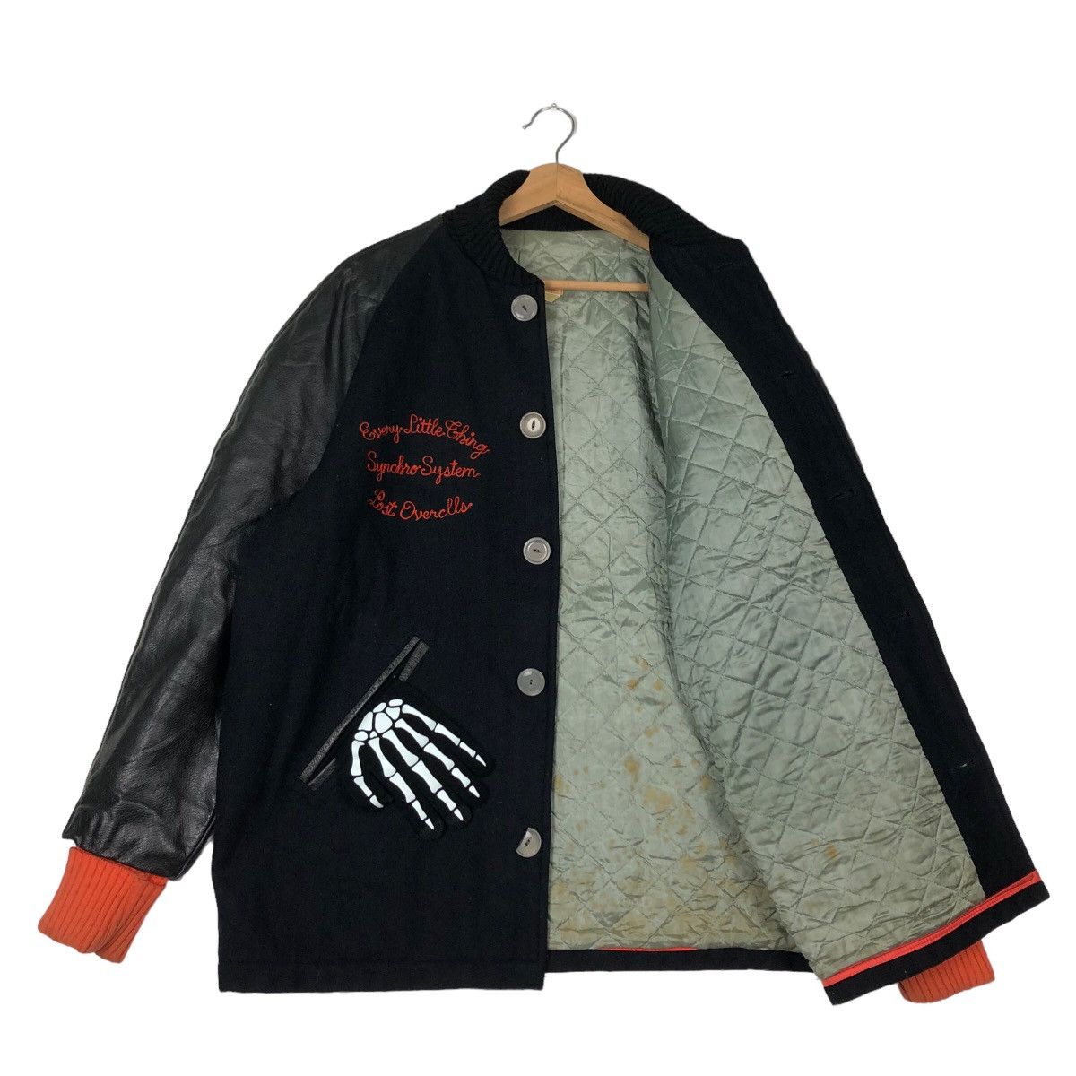 Vintage VINTAGE VARSITY JACKET SPANISHCURVES LEATHER HANDLING SPELL Size US L / EU 52-54 / 3 - 8 Thumbnail