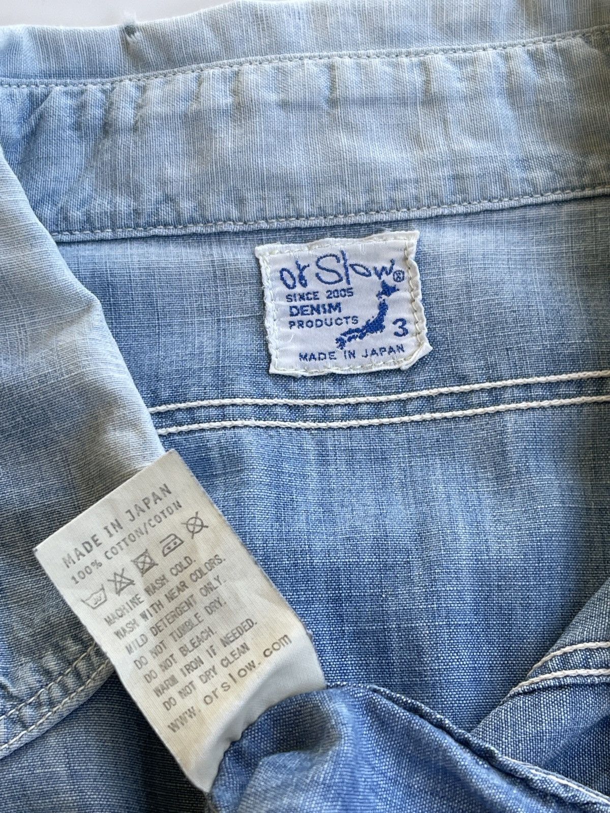 Orslow Orslow Japan Chambray Shirts Size US M / EU 48-50 / 2 - 7 Thumbnail