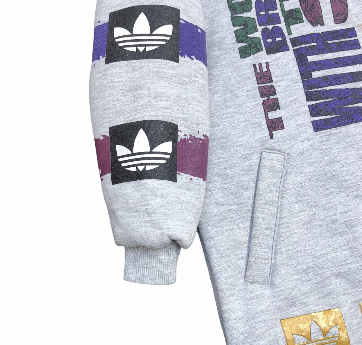 Adidas Vintage Adidas Trefoil Big Logo Fleece Hoodie Sweatshirt Size US S / EU 44-46 / 1 - 7 Thumbnail