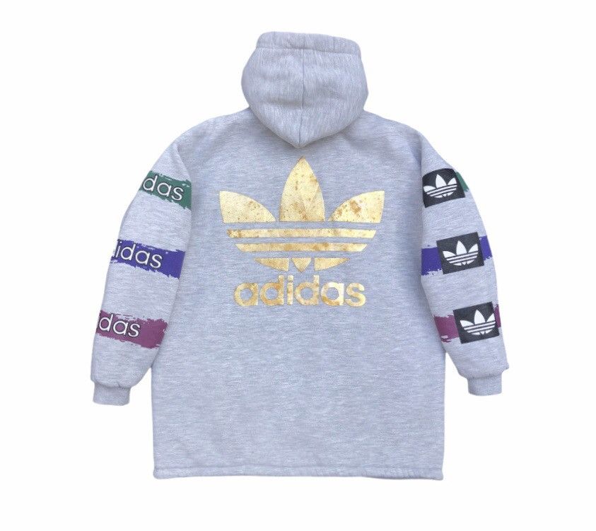 Adidas Vintage Adidas Trefoil Big Logo Fleece Hoodie Sweatshirt Size US S / EU 44-46 / 1 - 10 Thumbnail