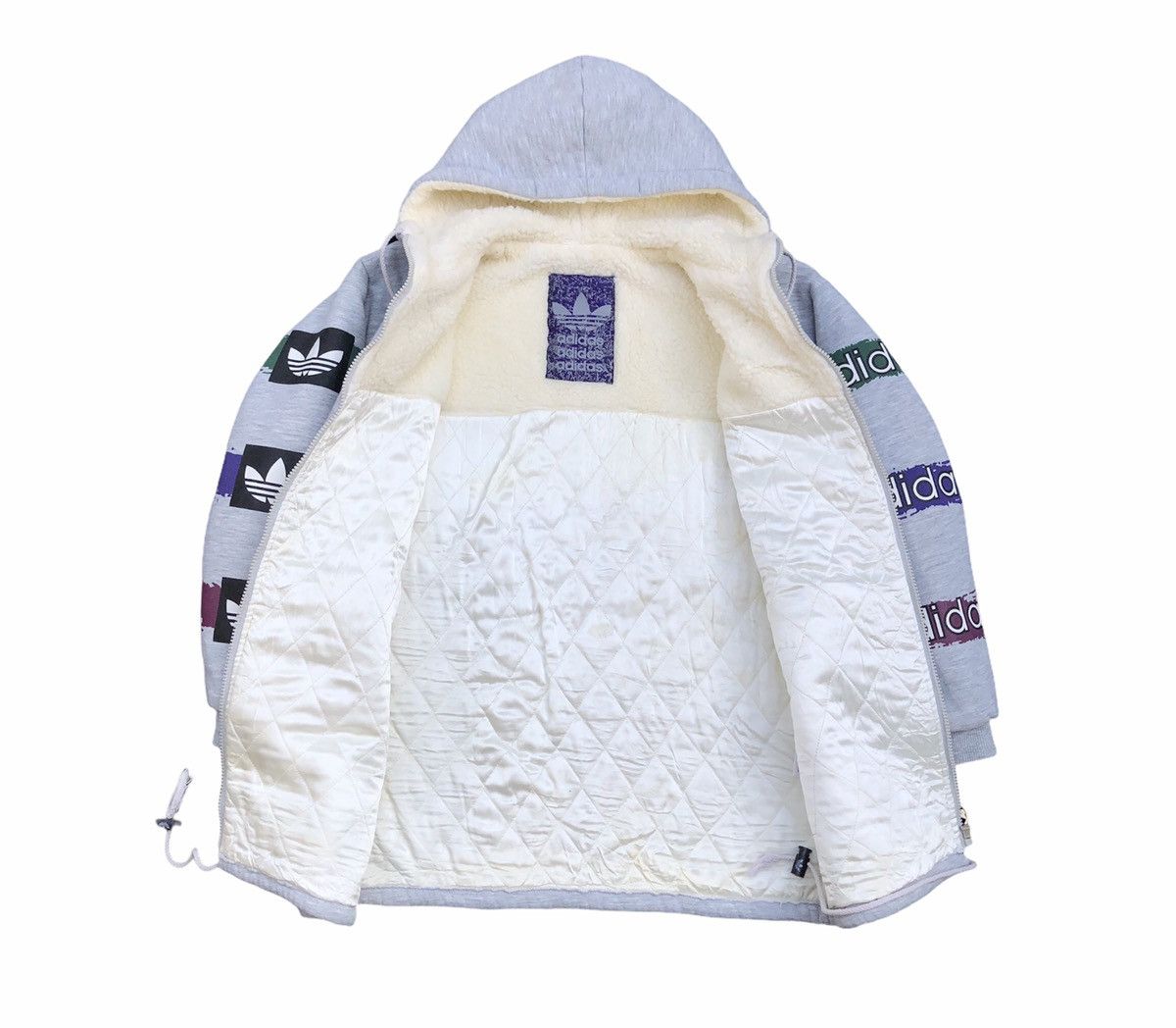 Adidas Vintage Adidas Trefoil Big Logo Fleece Hoodie Sweatshirt Size US S / EU 44-46 / 1 - 12 Thumbnail