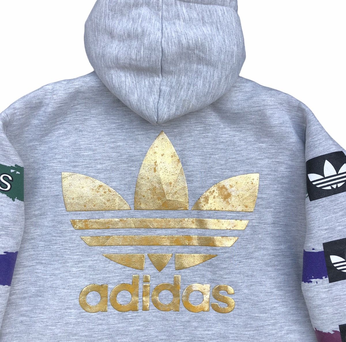 Adidas Vintage Adidas Trefoil Big Logo Fleece Hoodie Sweatshirt Size US S / EU 44-46 / 1 - 11 Thumbnail