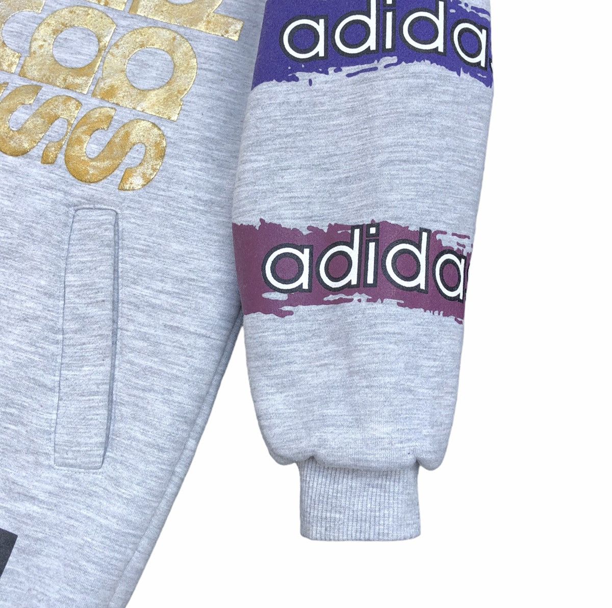 Adidas Vintage Adidas Trefoil Big Logo Fleece Hoodie Sweatshirt Size US S / EU 44-46 / 1 - 8 Thumbnail