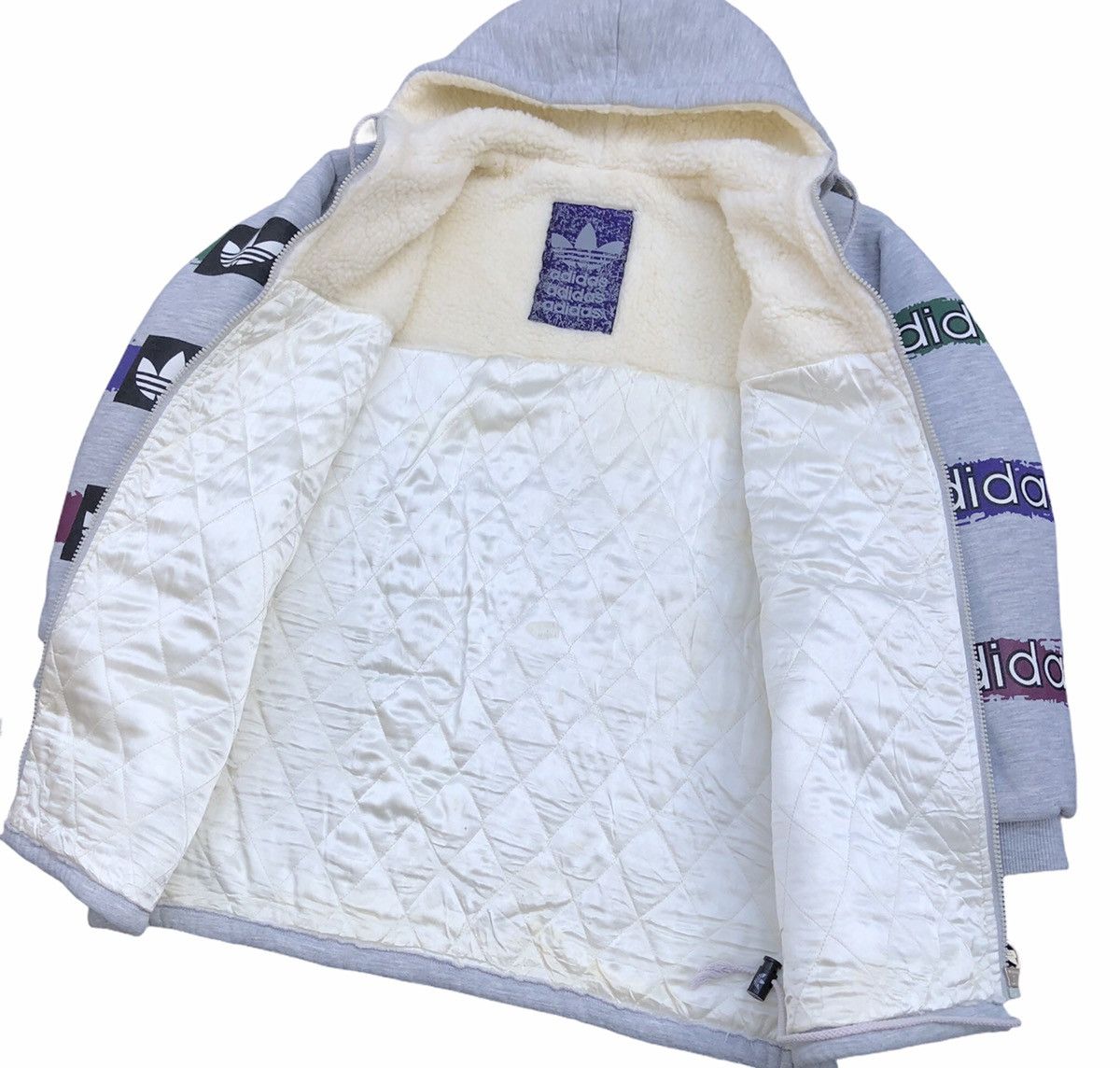 Adidas Vintage Adidas Trefoil Big Logo Fleece Hoodie Sweatshirt Size US S / EU 44-46 / 1 - 13 Thumbnail