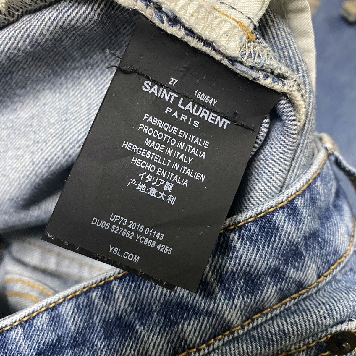 Hedi Slimane × Saint Laurent Paris Saint Laurent Paris Flare Jeans Cropped Size 30" / US 8 / IT 44 - 18 Thumbnail