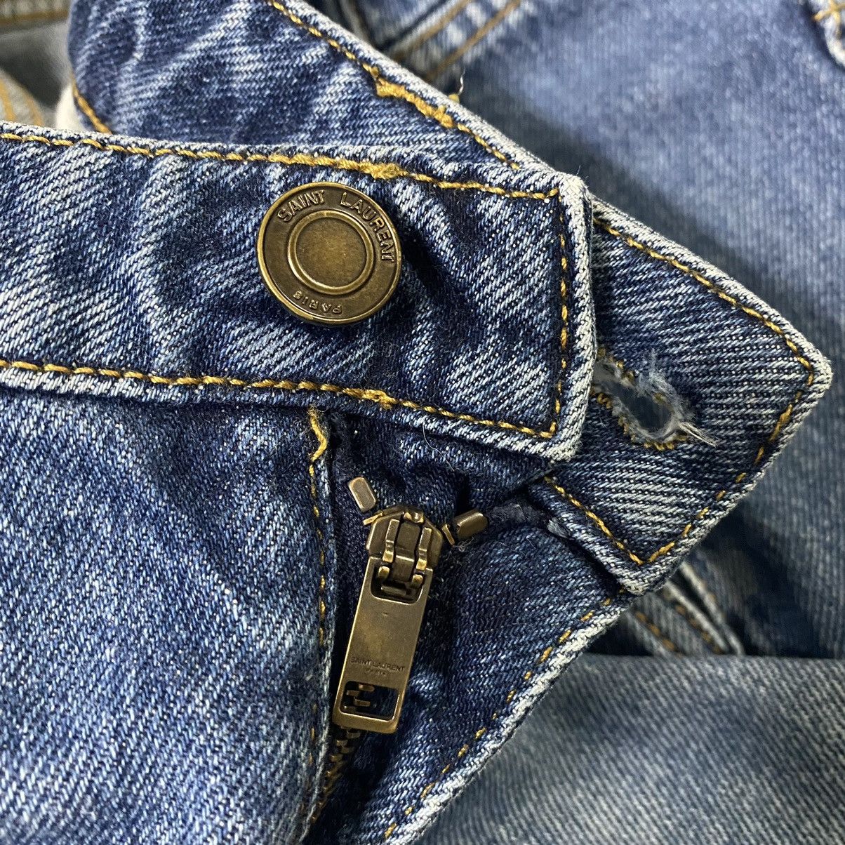 Hedi Slimane × Saint Laurent Paris Saint Laurent Paris Flare Jeans Cropped Size 30" / US 8 / IT 44 - 16 Thumbnail