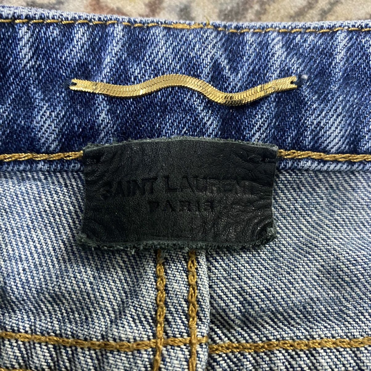 Hedi Slimane × Saint Laurent Paris Saint Laurent Paris Flare Jeans Cropped Size 30" / US 8 / IT 44 - 17 Thumbnail