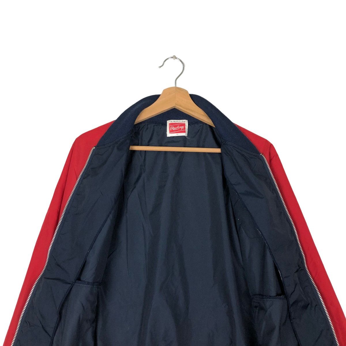 Japanese Brand VINTAGE BOMBER JACKET RAWLINGS USA BIG LOGO SPORTS Size US L / EU 52-54 / 3 - 10 Thumbnail
