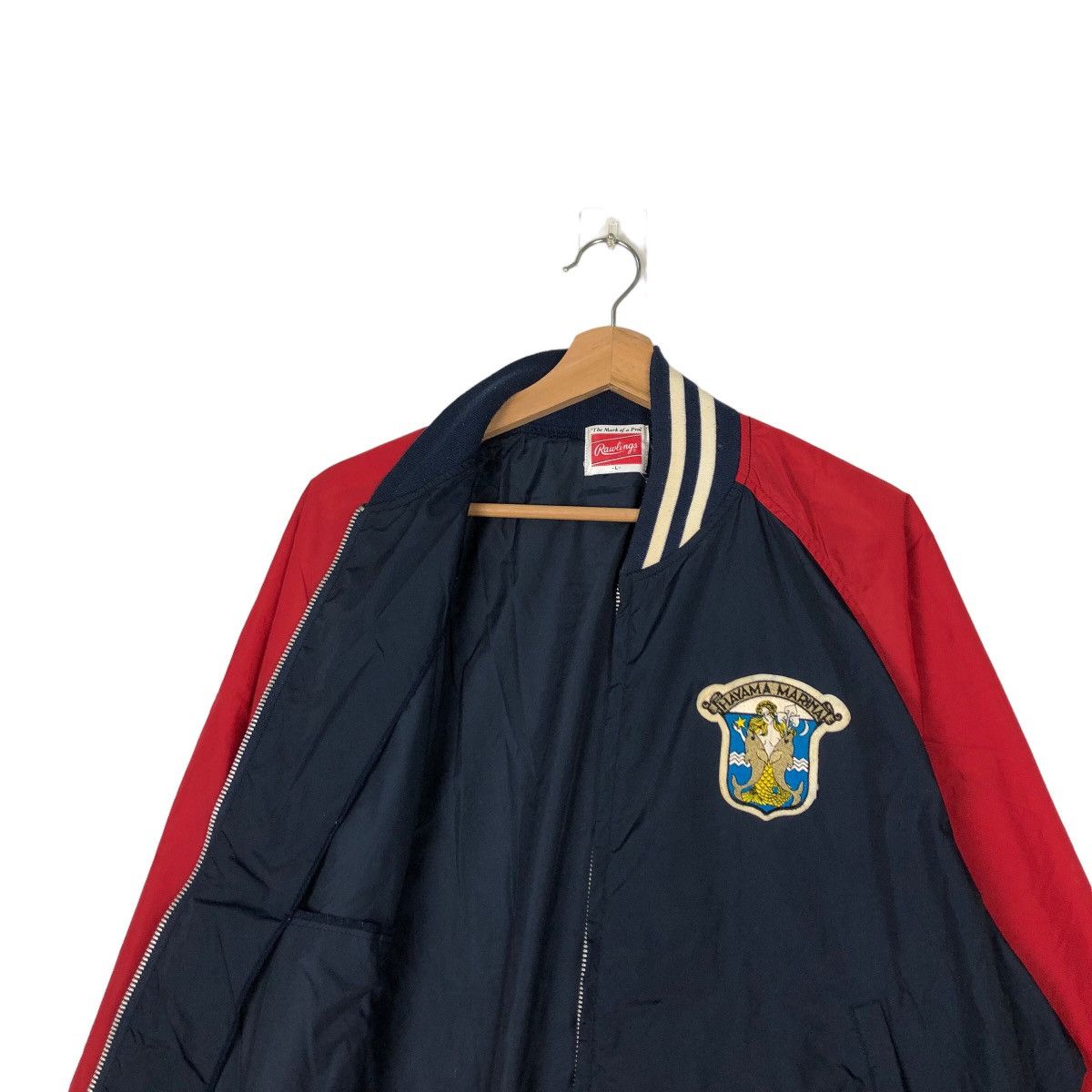 Japanese Brand VINTAGE BOMBER JACKET RAWLINGS USA BIG LOGO SPORTS Size US L / EU 52-54 / 3 - 9 Thumbnail