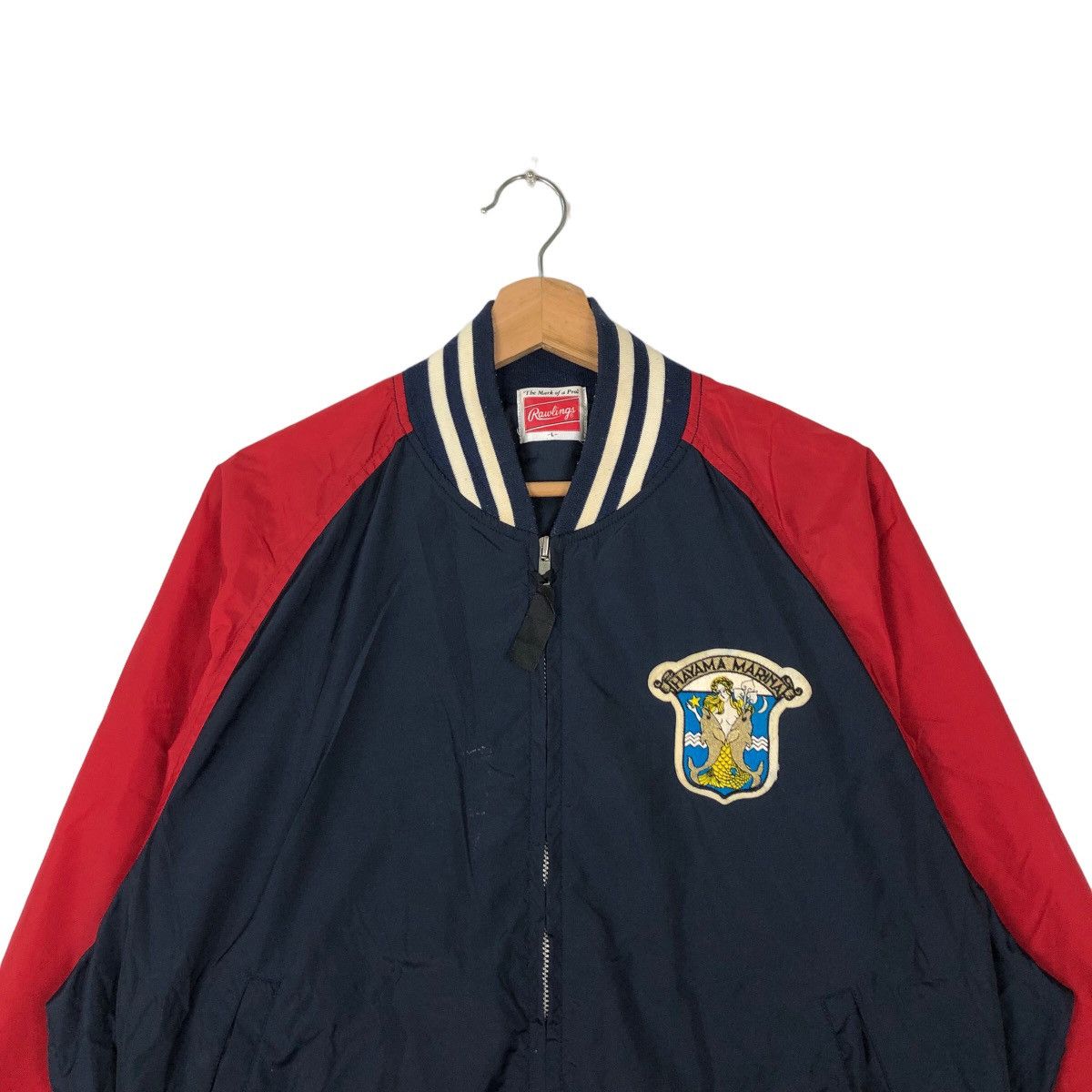 Japanese Brand VINTAGE BOMBER JACKET RAWLINGS USA BIG LOGO SPORTS Size US L / EU 52-54 / 3 - 2 Thumbnail