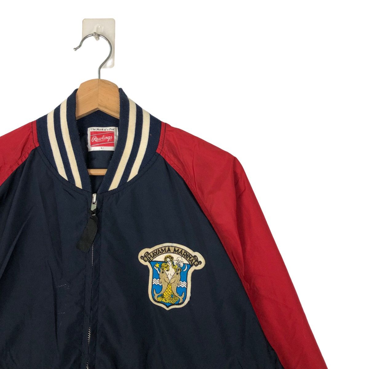 Japanese Brand VINTAGE BOMBER JACKET RAWLINGS USA BIG LOGO SPORTS Size US L / EU 52-54 / 3 - 5 Thumbnail