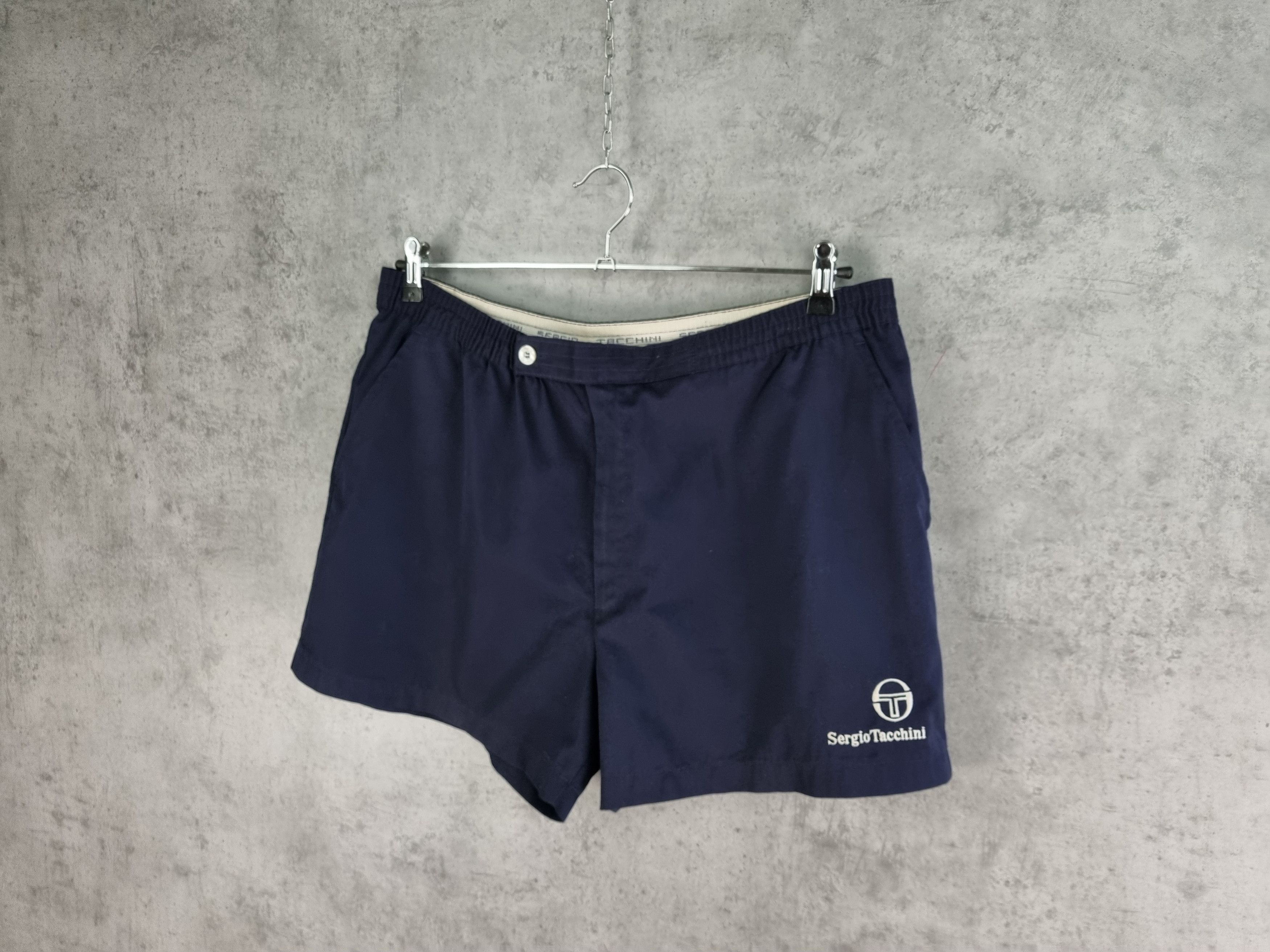 Golf Wang × Sergio Tacchini × Vintage Rare Navy Sergio Tacchini Tenis Shorts Size US 34 / EU 50 - 1 Thumbnail