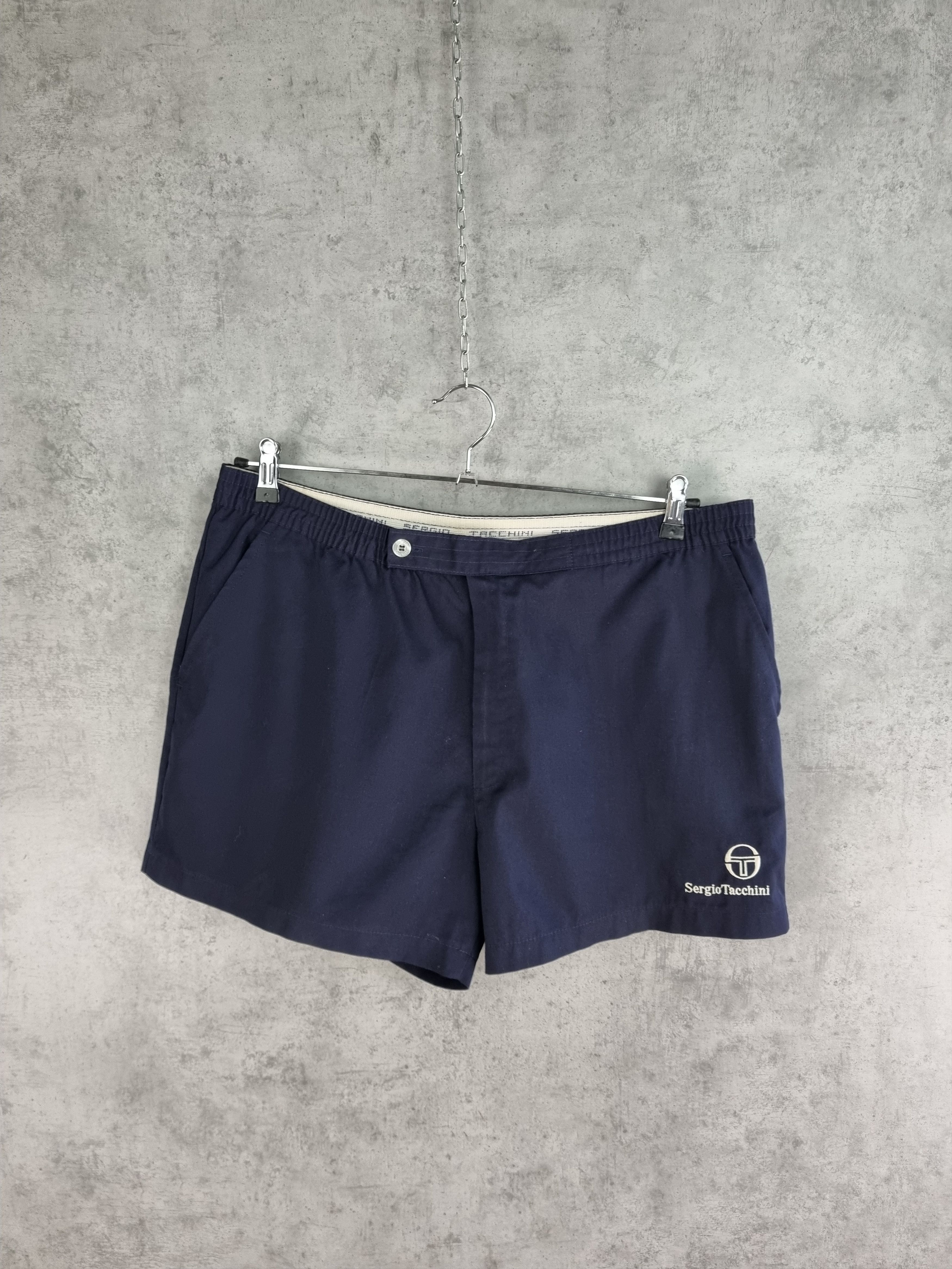 Golf Wang × Sergio Tacchini × Vintage Rare Navy Sergio Tacchini Tenis Shorts Size US 34 / EU 50 - 11 Thumbnail