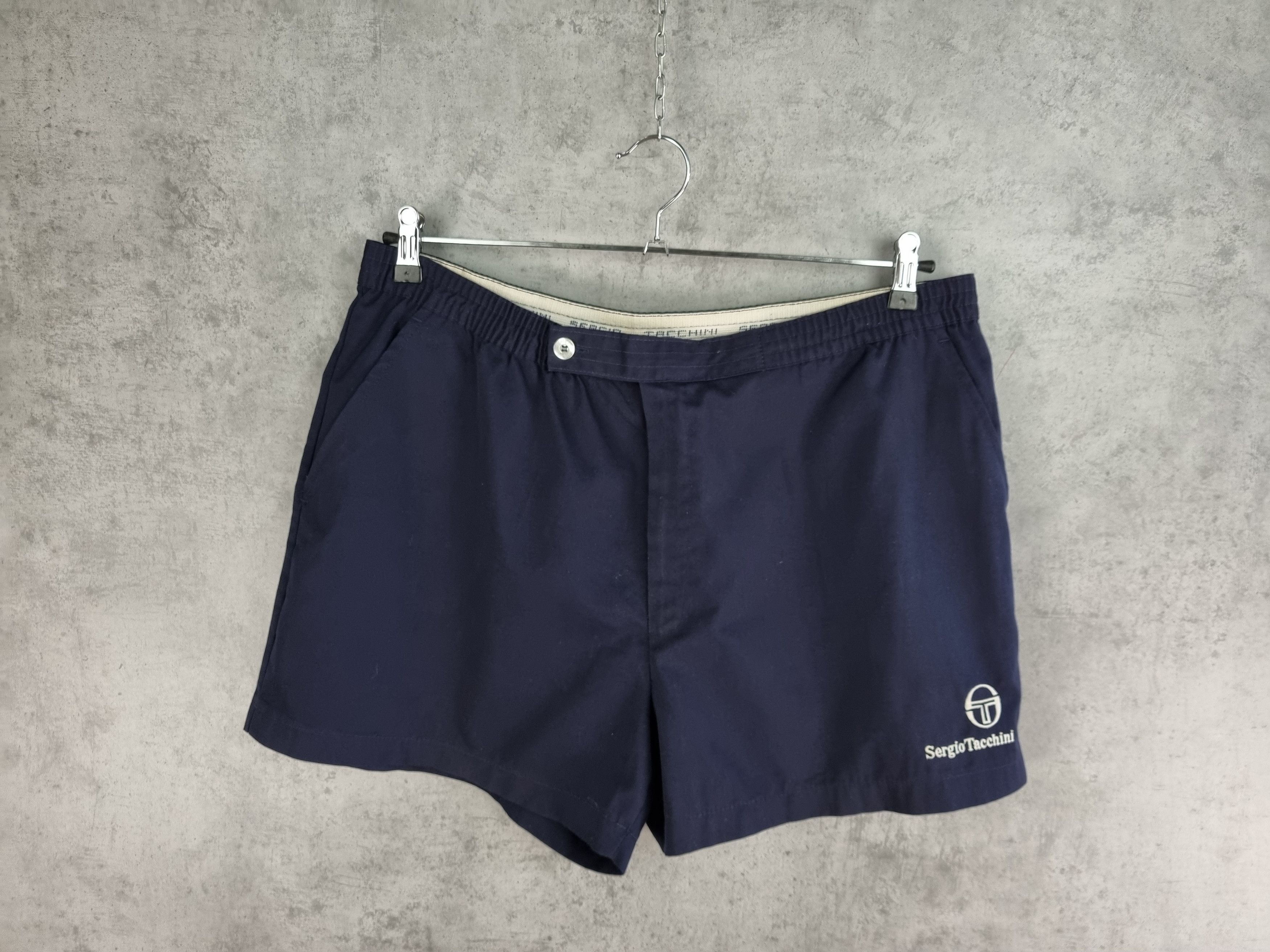 Golf Wang × Sergio Tacchini × Vintage Rare Navy Sergio Tacchini Tenis Shorts Size US 34 / EU 50 - 4 Thumbnail