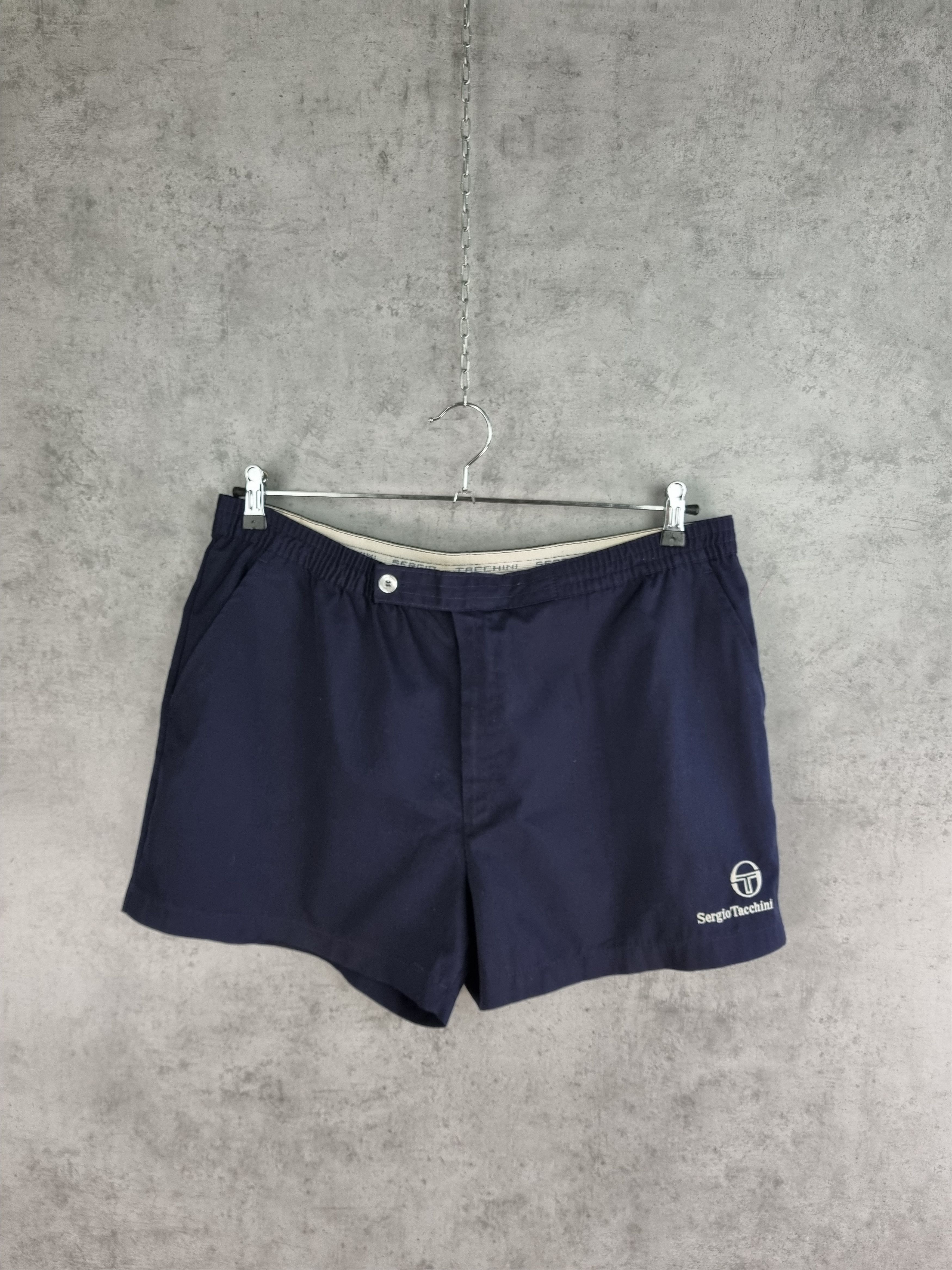 Golf Wang × Sergio Tacchini × Vintage Rare Navy Sergio Tacchini Tenis Shorts Size US 34 / EU 50 - 2 Thumbnail