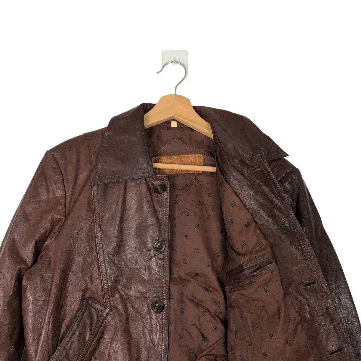 Japanese Brand VINTAGE BOMBER LEATHER JACKET WACKMAN INSPIRED ISSEY MIYAKE Size US M / EU 48-50 / 2 - 8 Thumbnail