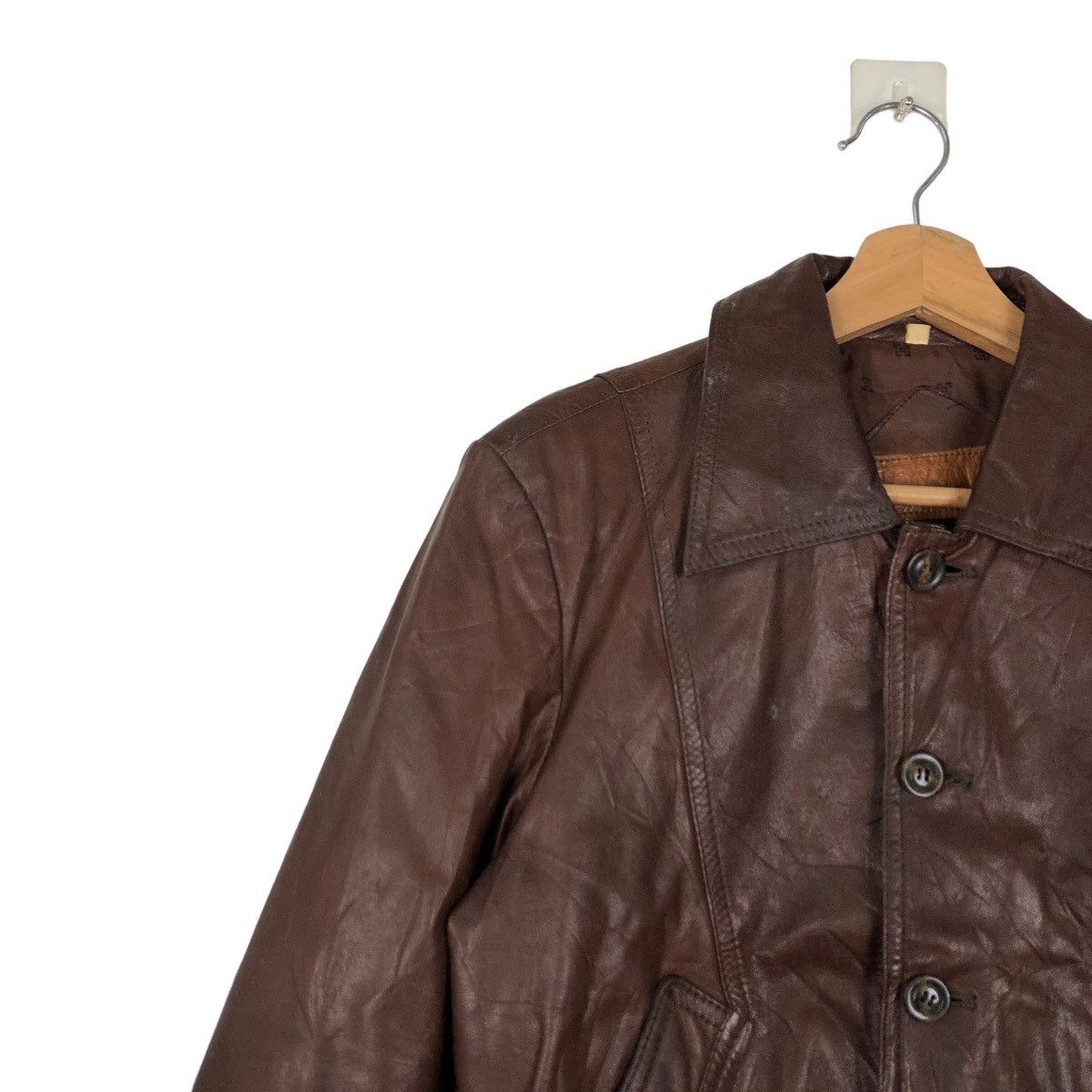 Japanese Brand VINTAGE BOMBER LEATHER JACKET WACKMAN INSPIRED ISSEY MIYAKE Size US M / EU 48-50 / 2 - 6 Thumbnail