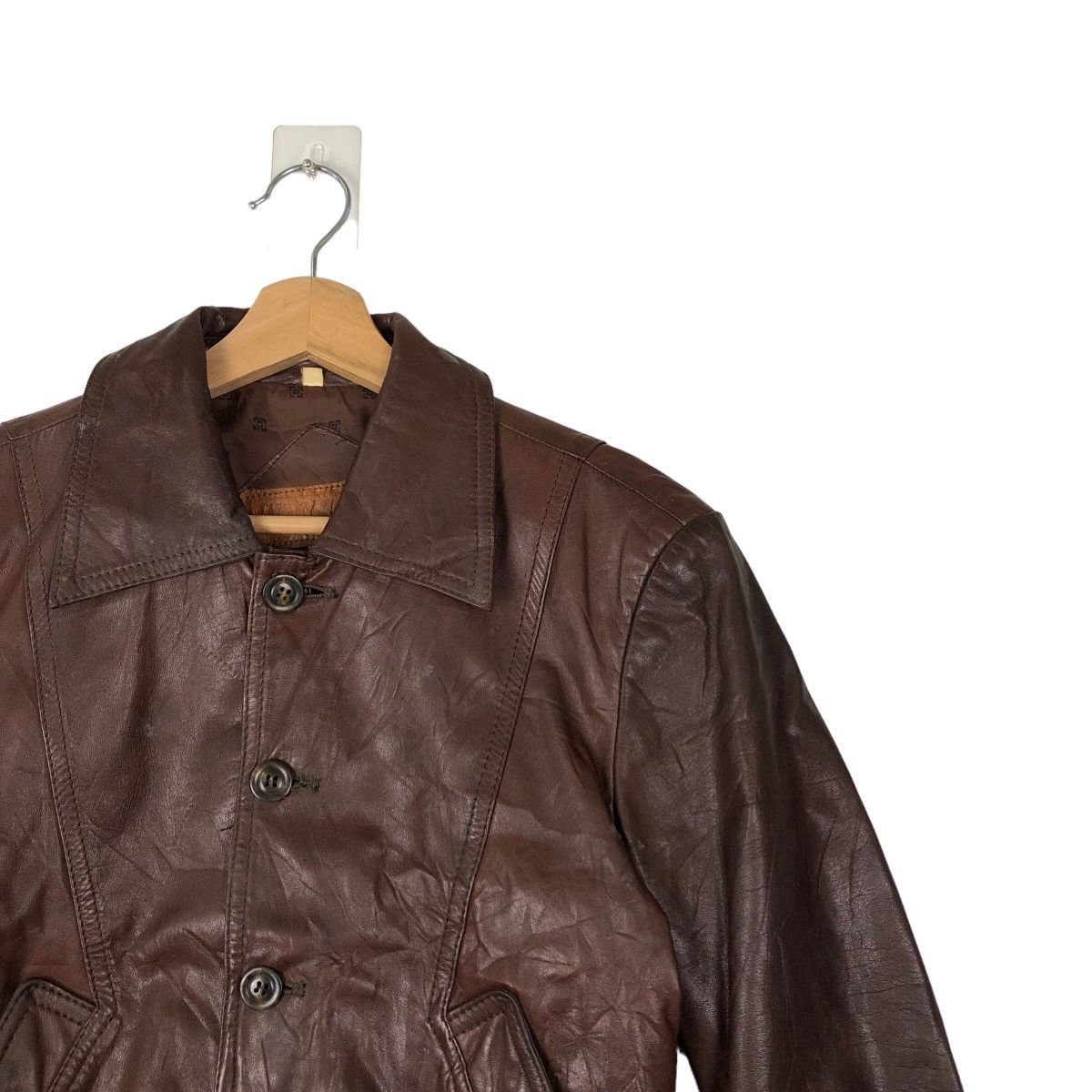 Japanese Brand VINTAGE BOMBER LEATHER JACKET WACKMAN INSPIRED ISSEY MIYAKE Size US M / EU 48-50 / 2 - 5 Thumbnail