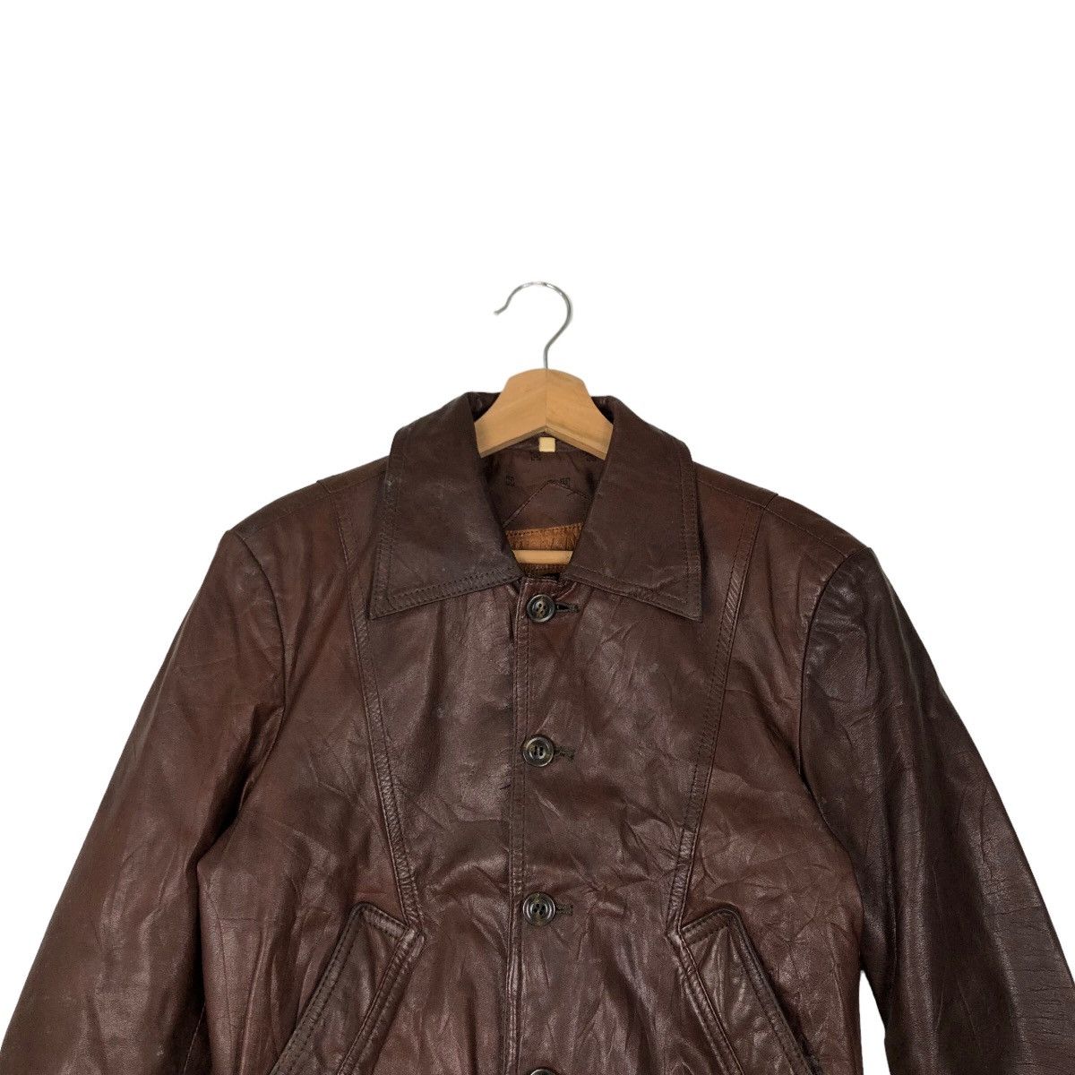 Japanese Brand VINTAGE BOMBER LEATHER JACKET WACKMAN INSPIRED ISSEY MIYAKE Size US M / EU 48-50 / 2 - 2 Thumbnail