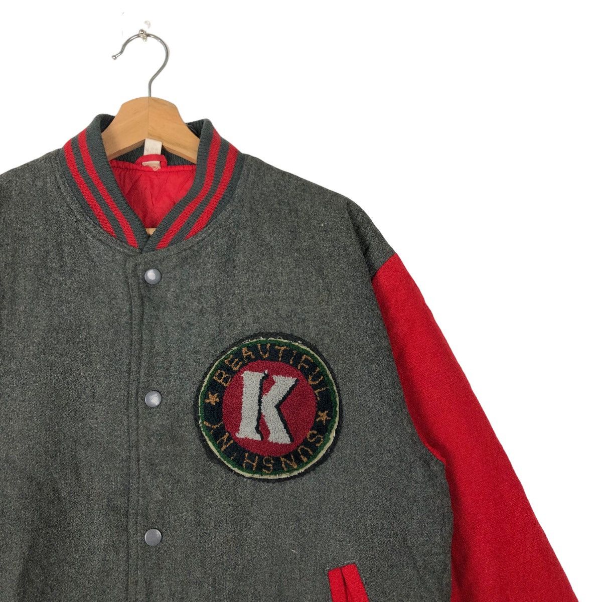 Japanese Brand VINTAGE WOOL VARSITY JACKET BIG LOGO HYSTERIC GLAMOUR STYLE Size US L / EU 52-54 / 3 - 5 Thumbnail