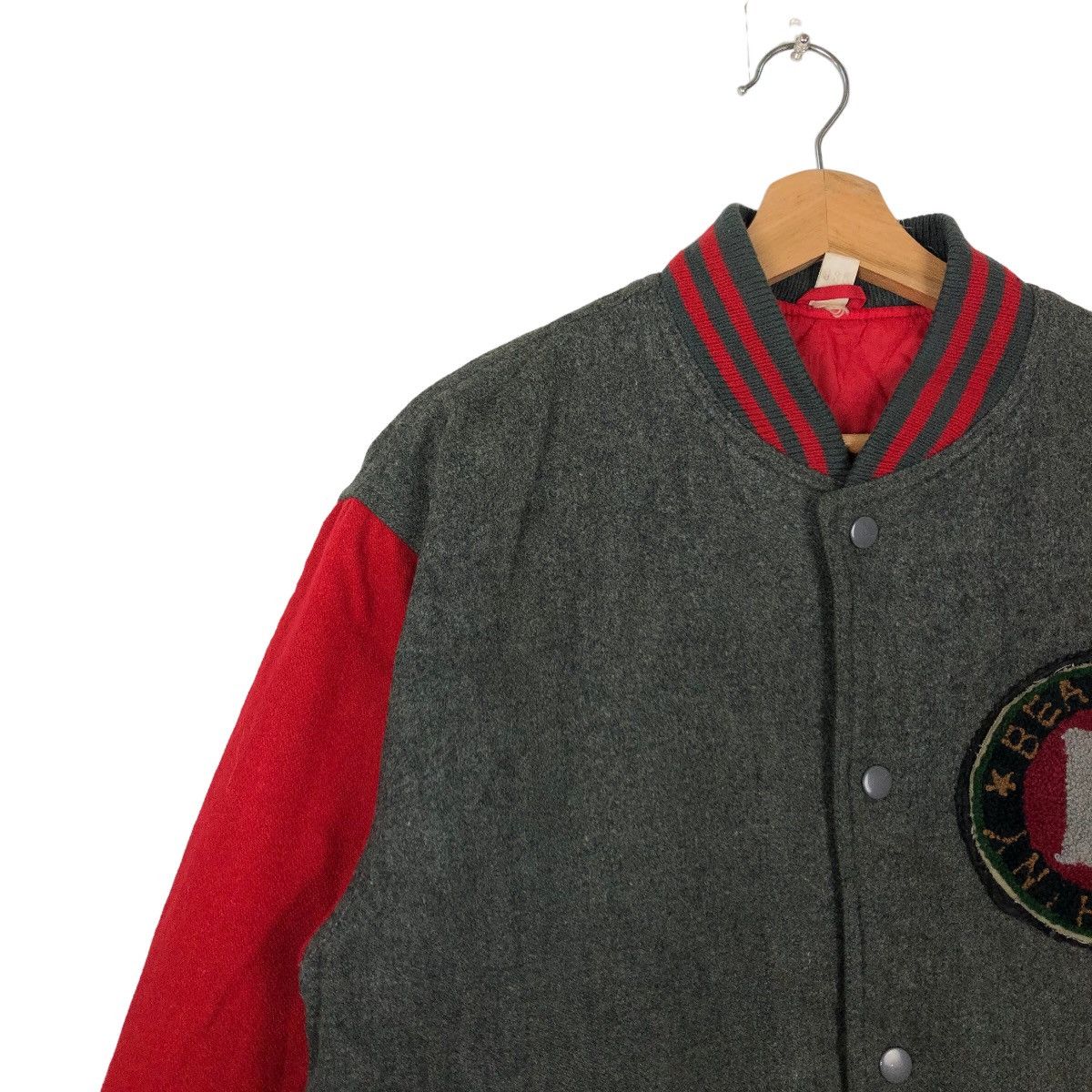 Japanese Brand VINTAGE WOOL VARSITY JACKET BIG LOGO HYSTERIC GLAMOUR STYLE Size US L / EU 52-54 / 3 - 6 Thumbnail