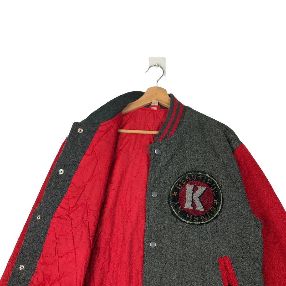 Japanese Brand VINTAGE WOOL VARSITY JACKET BIG LOGO HYSTERIC GLAMOUR STYLE Size US L / EU 52-54 / 3 - 9 Thumbnail