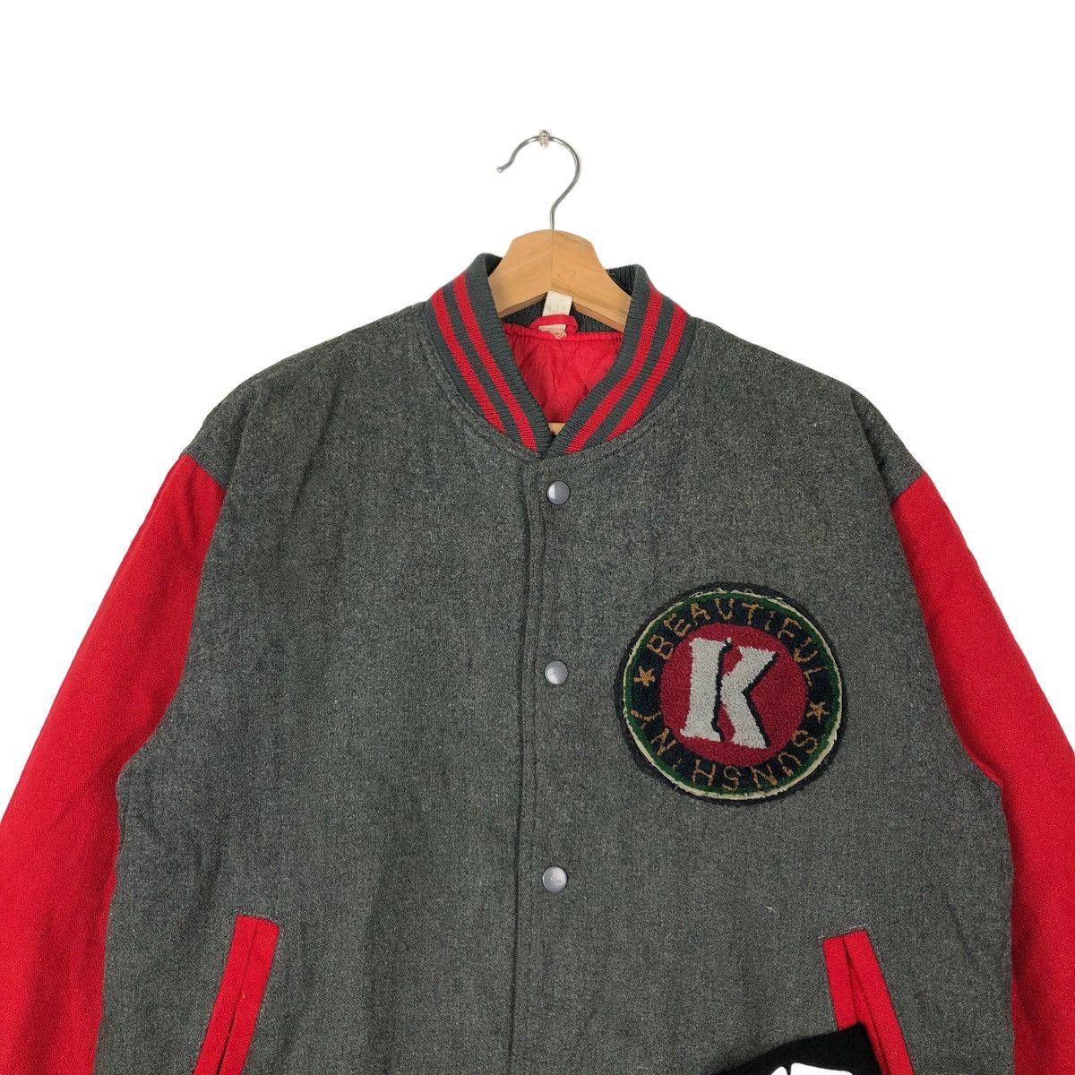 Japanese Brand VINTAGE WOOL VARSITY JACKET BIG LOGO HYSTERIC GLAMOUR STYLE Size US L / EU 52-54 / 3 - 2 Thumbnail