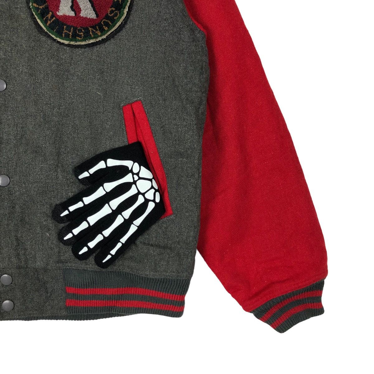Japanese Brand VINTAGE WOOL VARSITY JACKET BIG LOGO HYSTERIC GLAMOUR STYLE Size US L / EU 52-54 / 3 - 4 Thumbnail