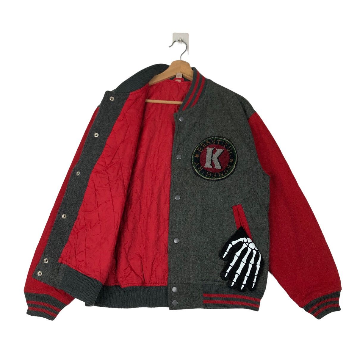 Japanese Brand VINTAGE WOOL VARSITY JACKET BIG LOGO HYSTERIC GLAMOUR STYLE Size US L / EU 52-54 / 3 - 8 Thumbnail