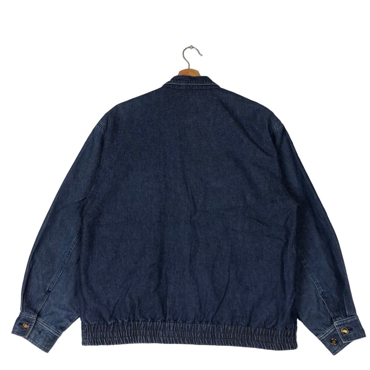 Japanese Brand VINTAGE BOMBER DENIM JACKET BIG LOGO KAPITALIST ISSEY MIYAKE Size US L / EU 52-54 / 3 - 7 Thumbnail