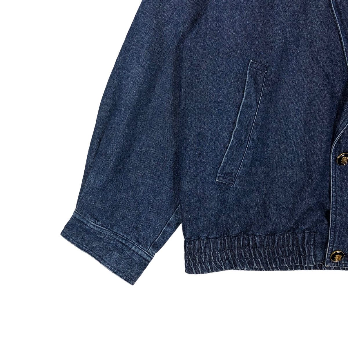Japanese Brand VINTAGE BOMBER DENIM JACKET BIG LOGO KAPITALIST ISSEY MIYAKE Size US L / EU 52-54 / 3 - 3 Thumbnail